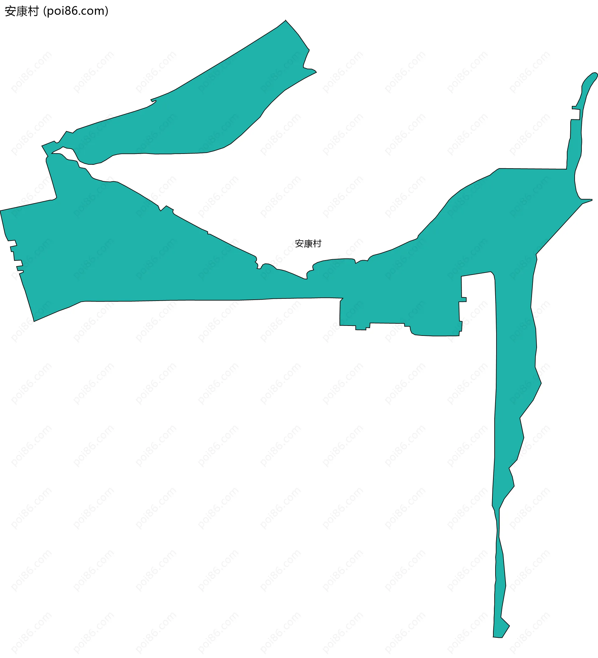 安康村边界地图