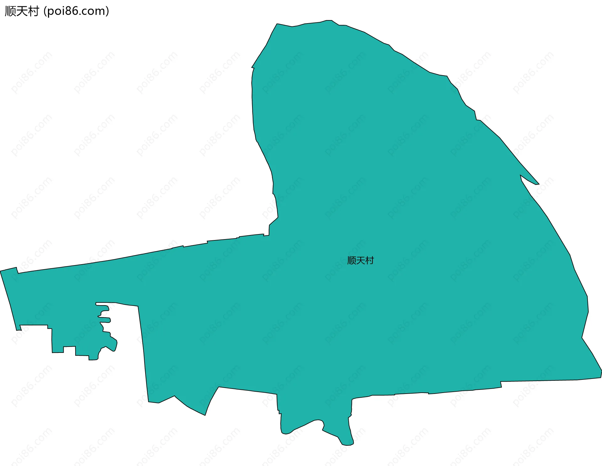 顺天村边界地图