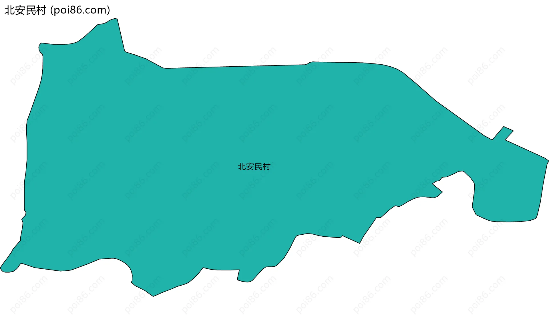 北安民村边界地图
