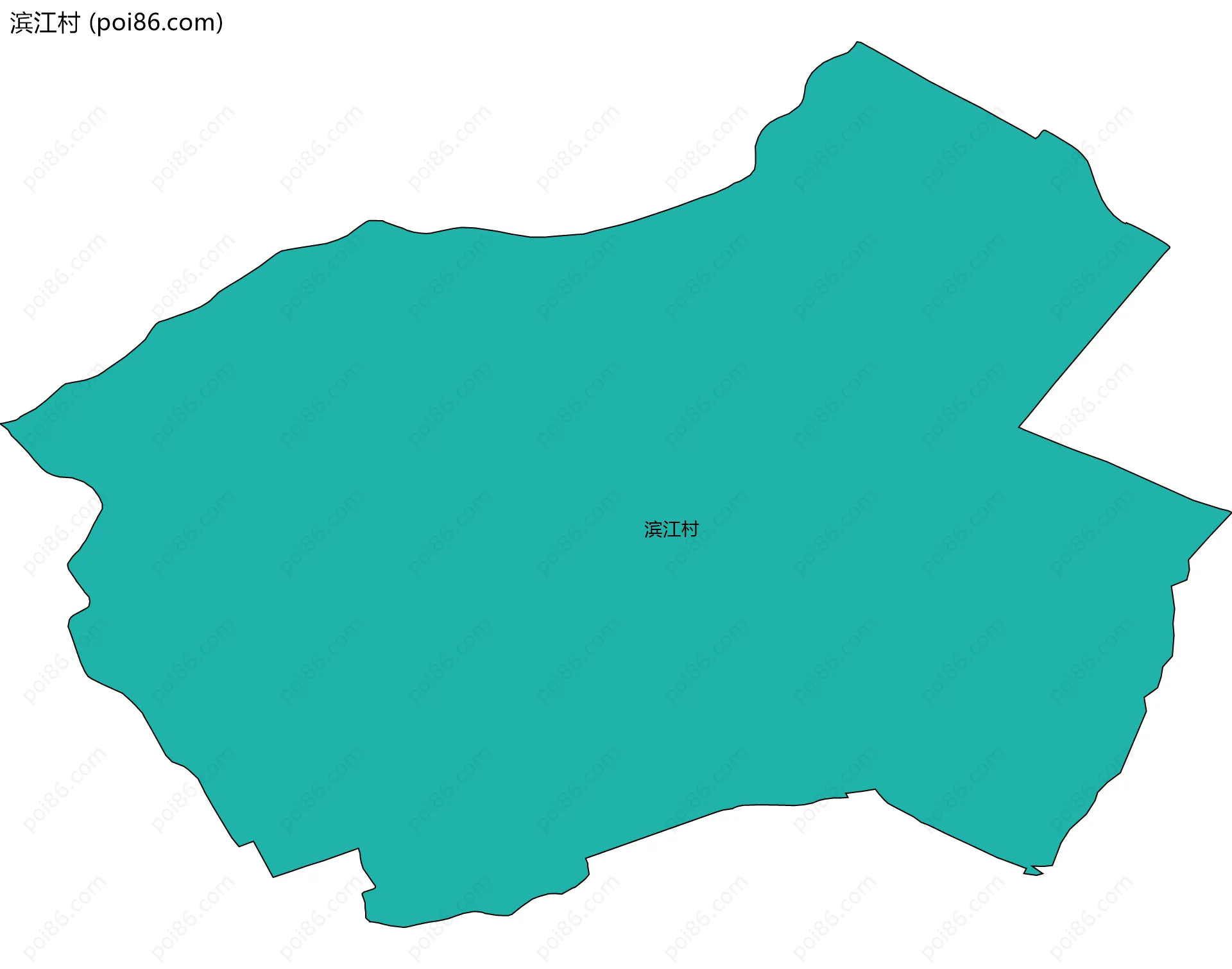滨江村边界地图