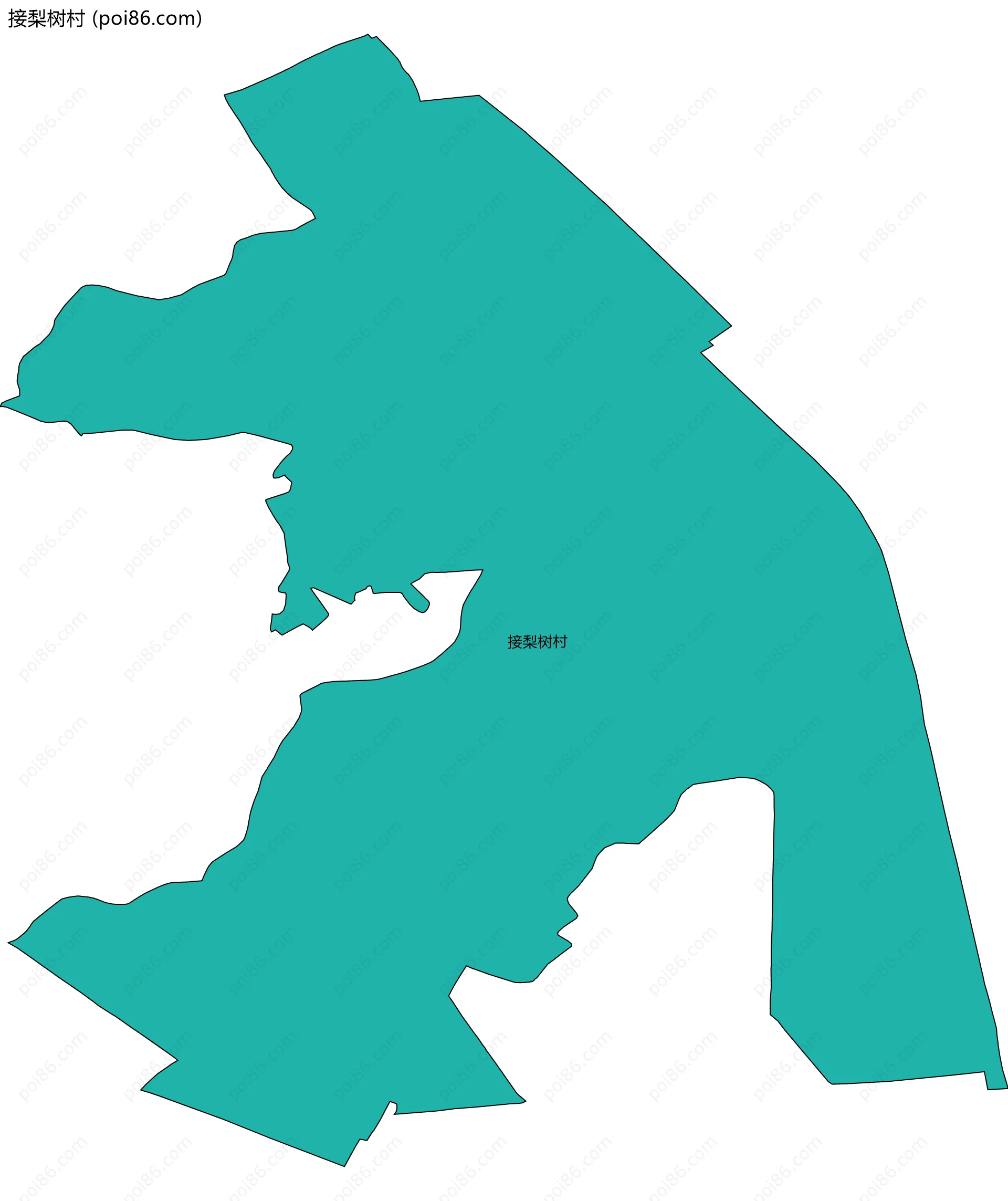 接梨树村边界地图