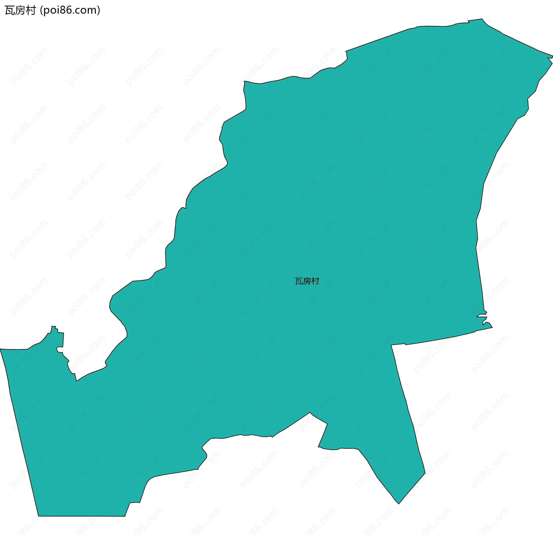 瓦房村边界地图