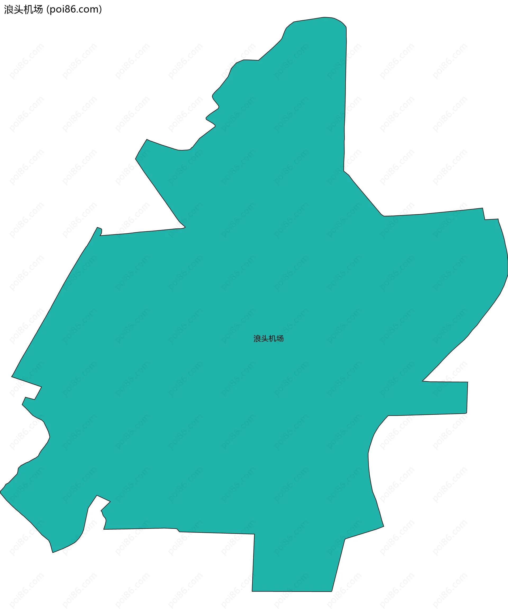 浪头机场边界地图