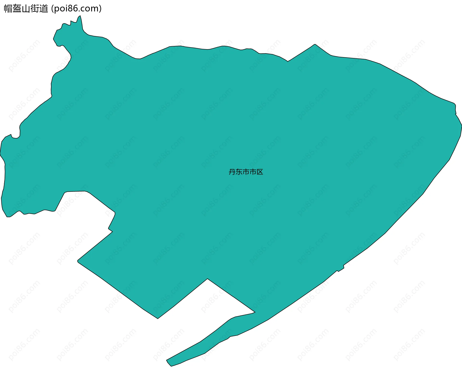 帽盔山街道边界地图(五级行政区划)