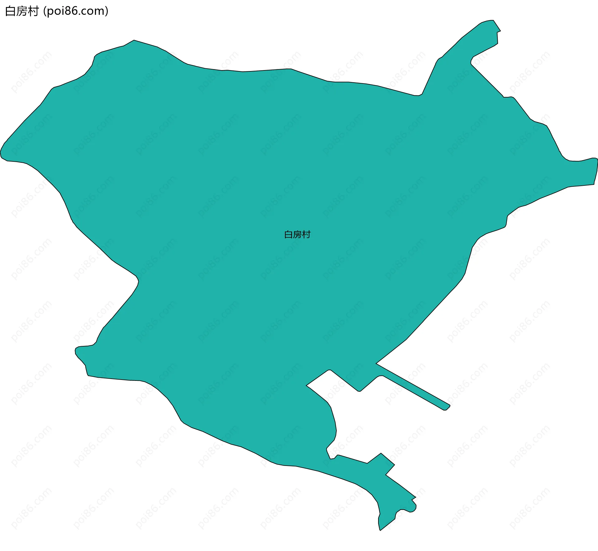 白房村边界地图