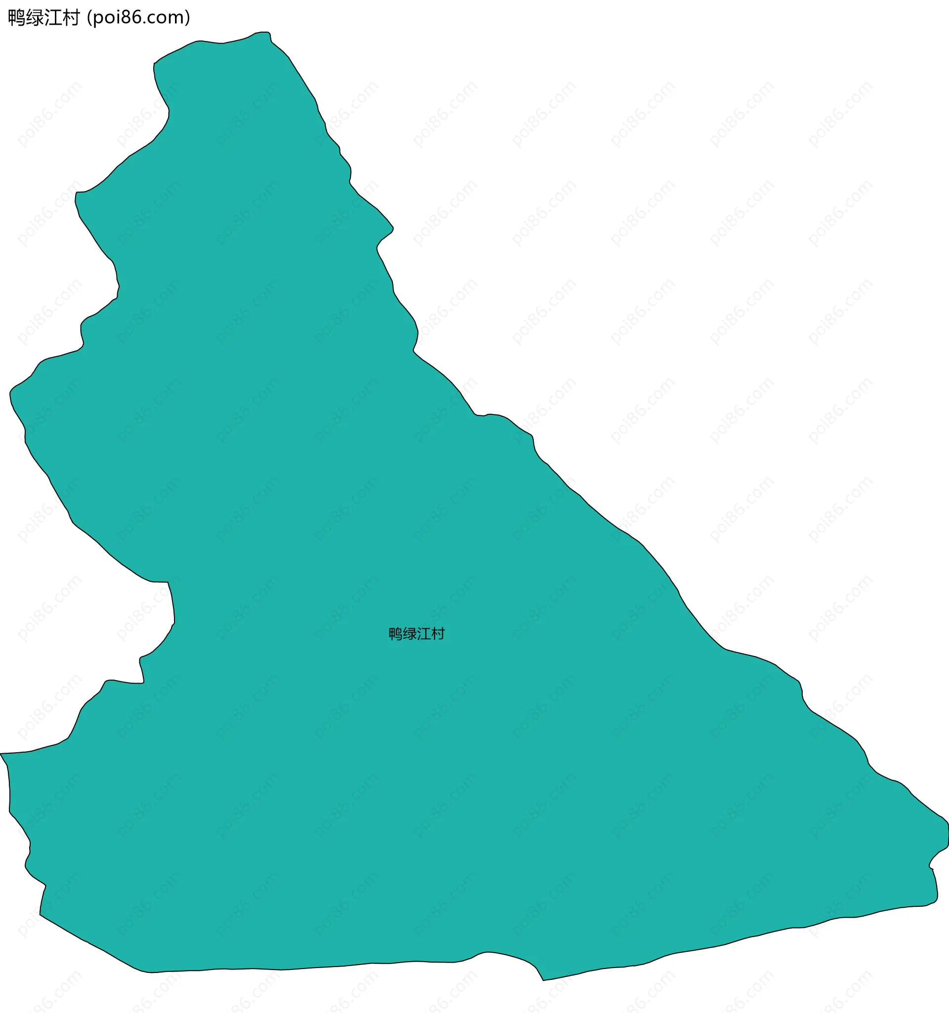 鸭绿江村边界地图