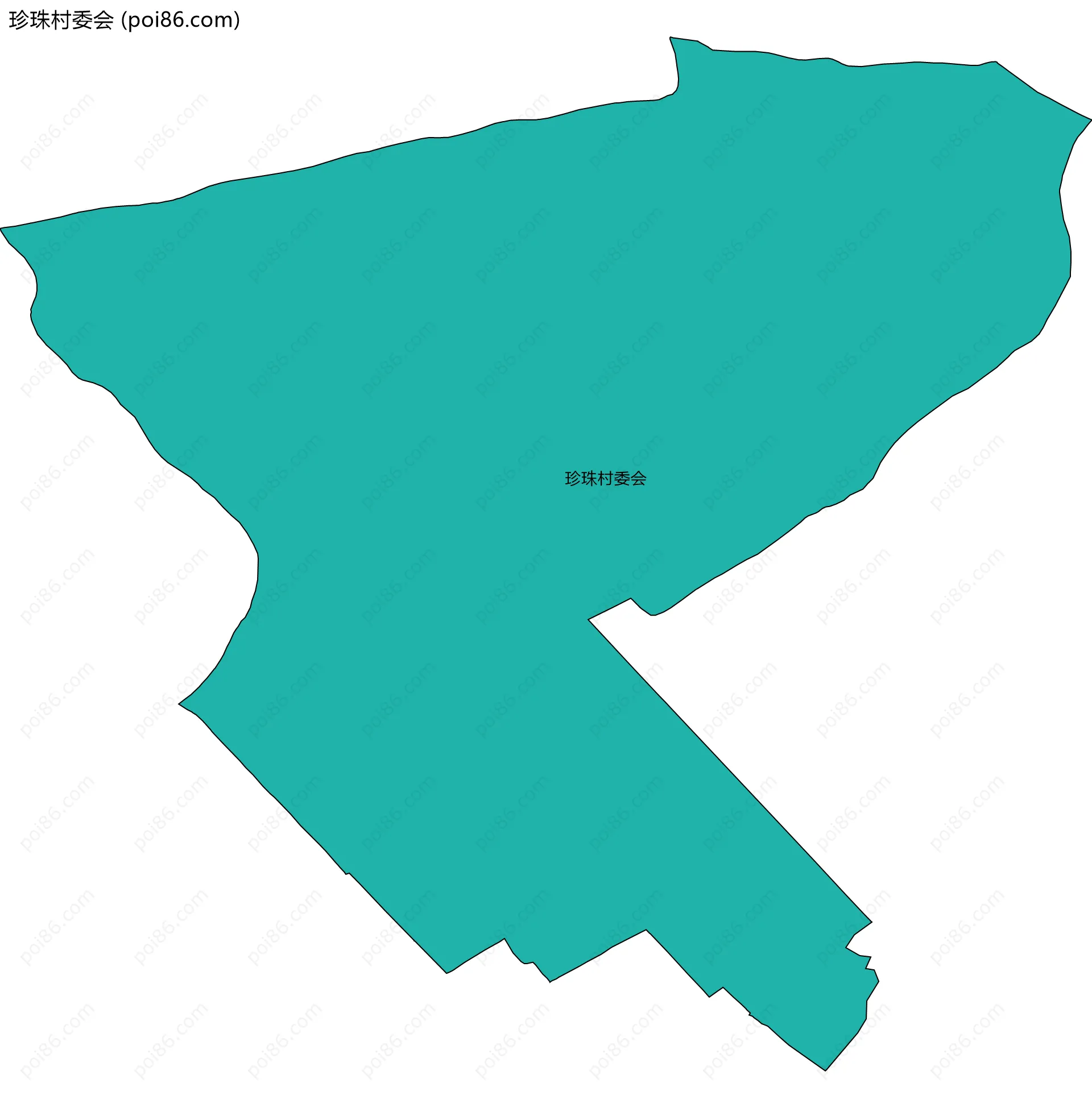 珍珠村委会边界地图