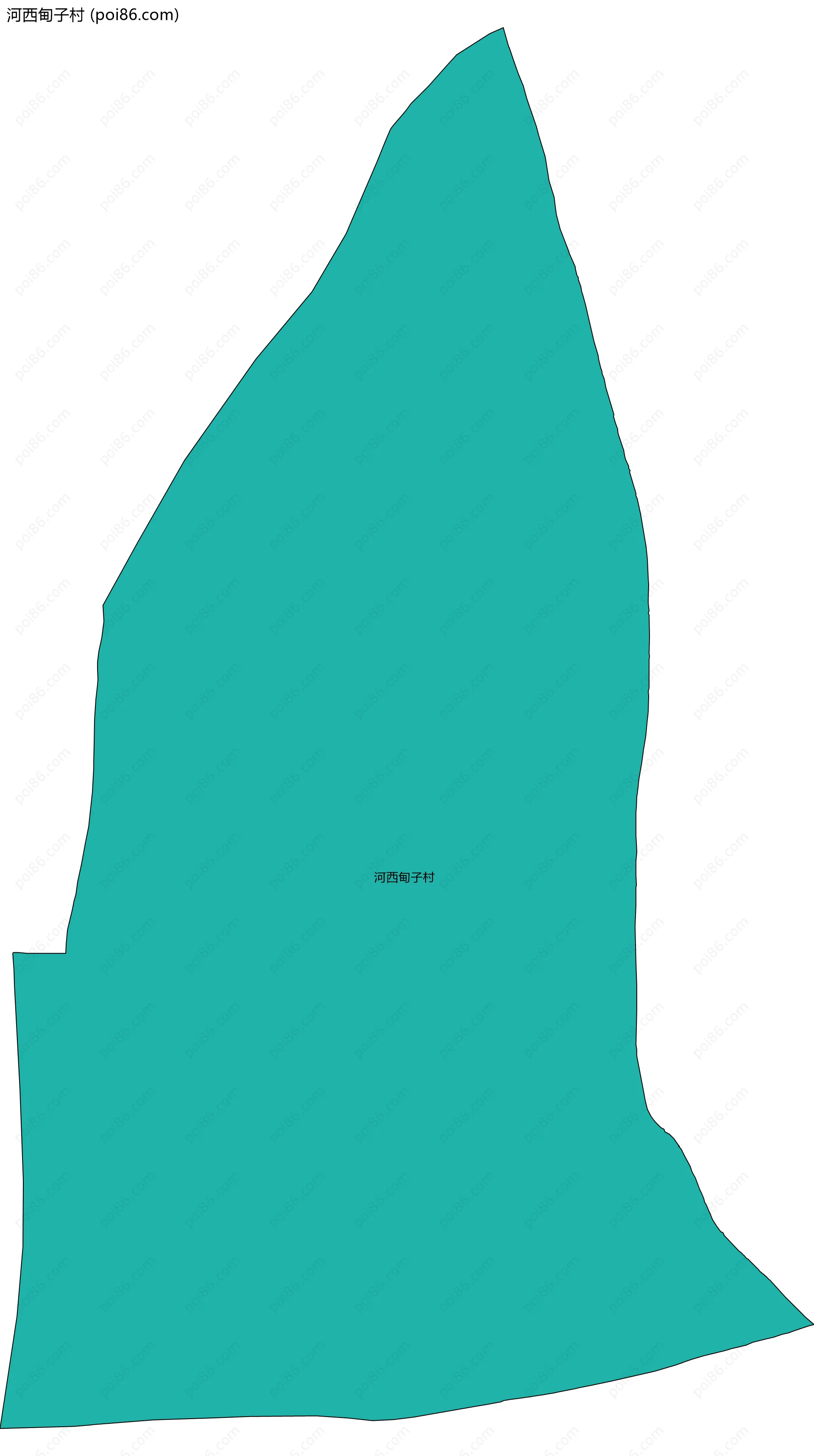 河西甸子村边界地图