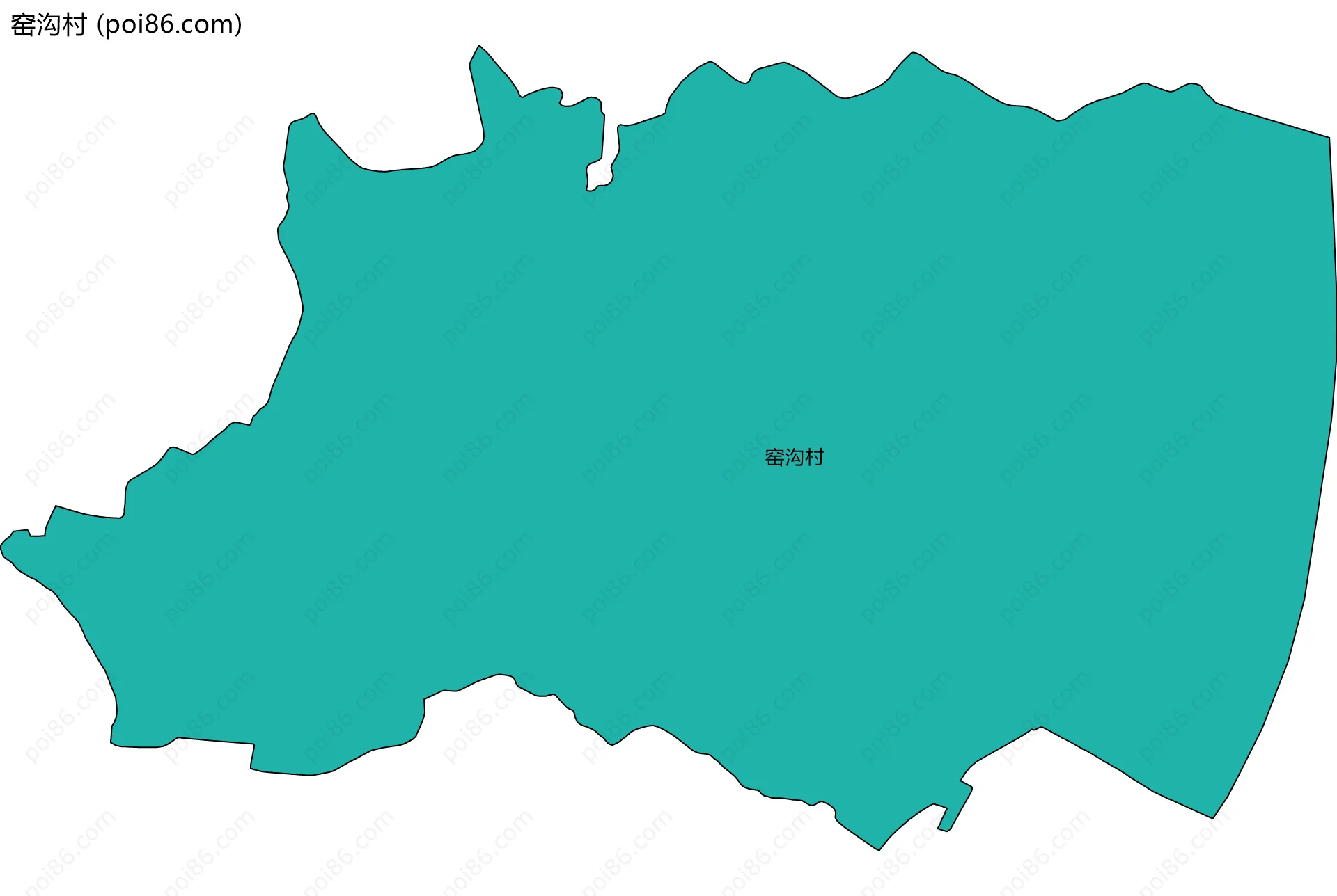 窑沟村边界地图