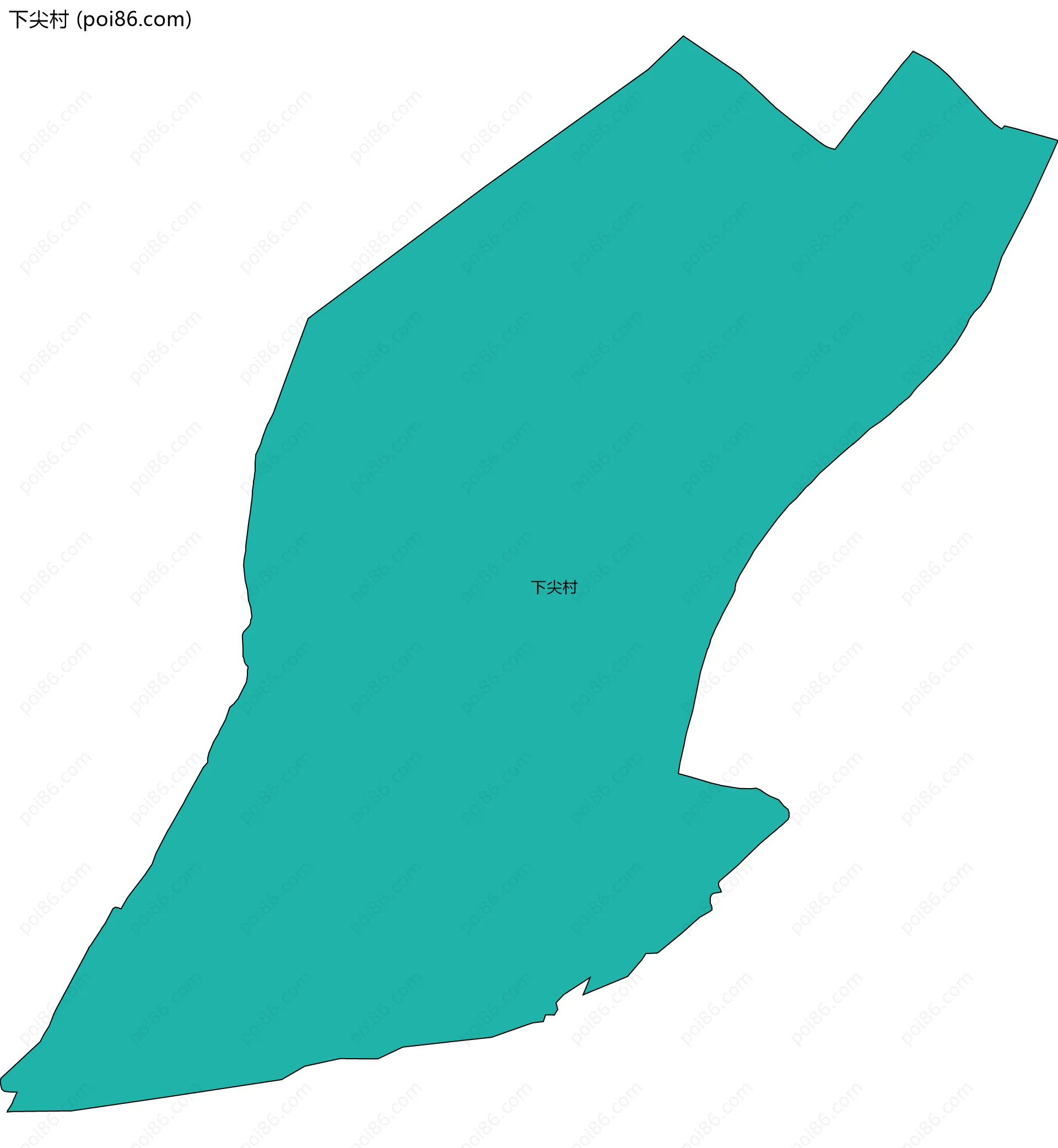 下尖村边界地图