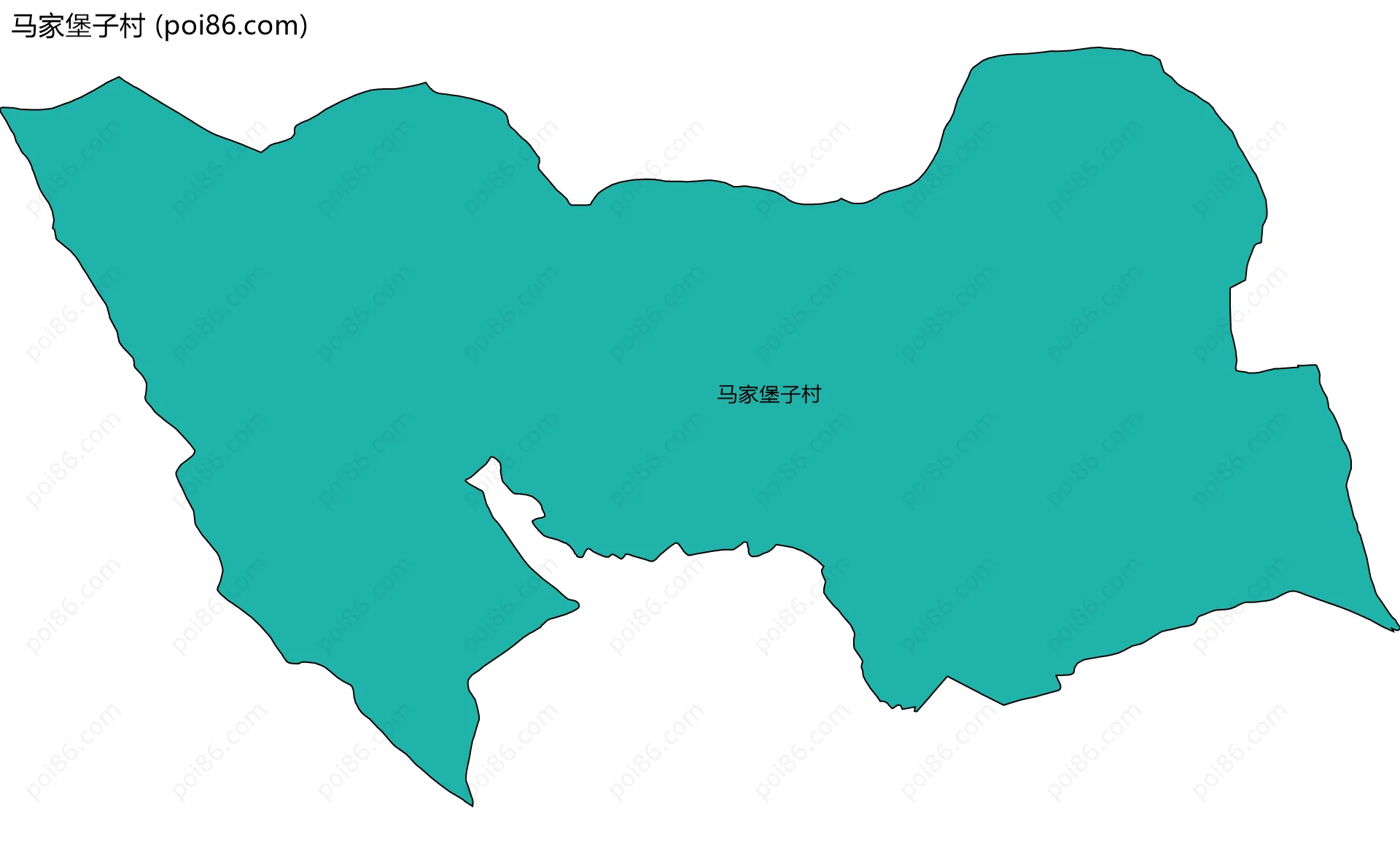 马家堡子村边界地图