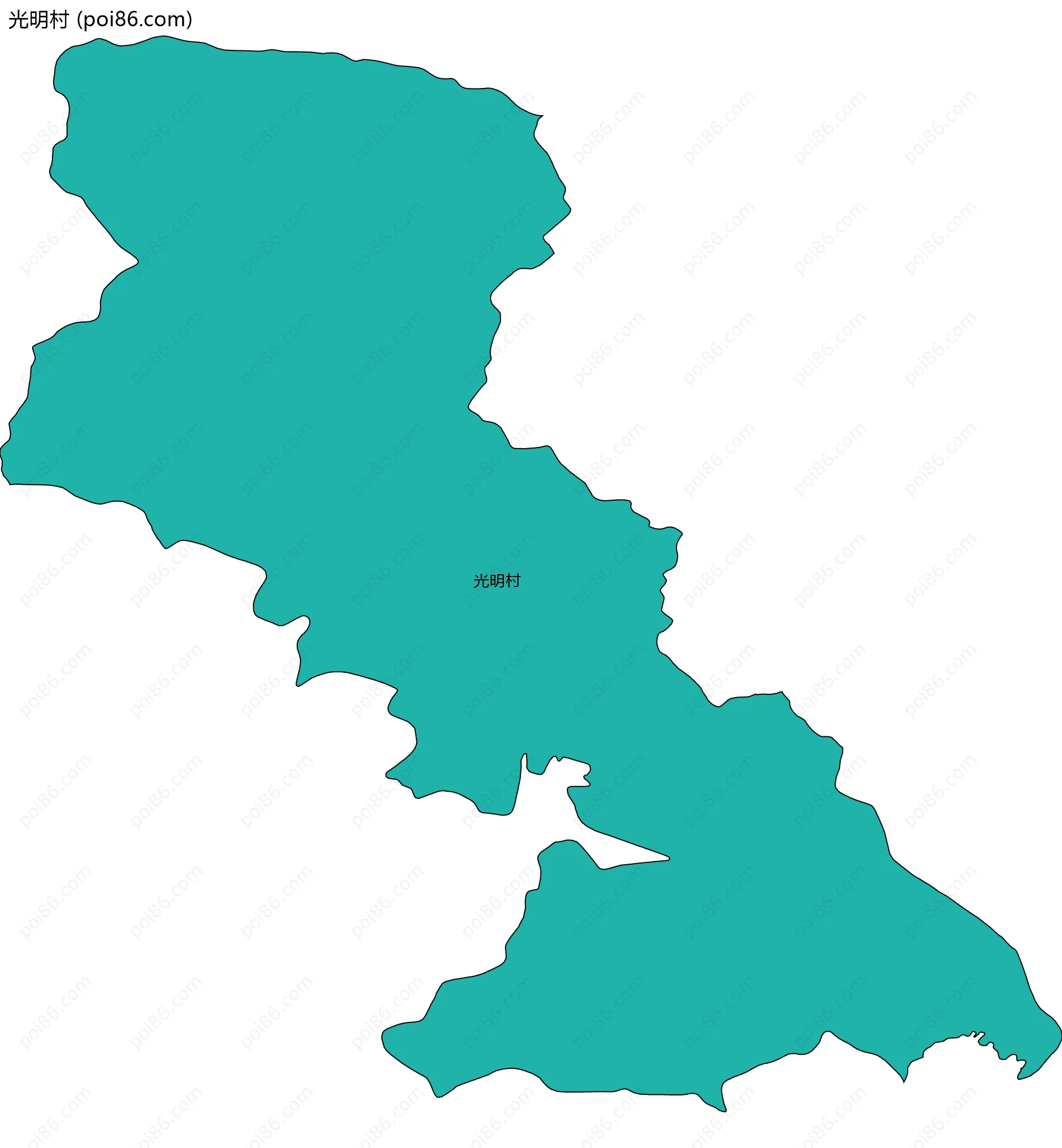 光明村边界地图