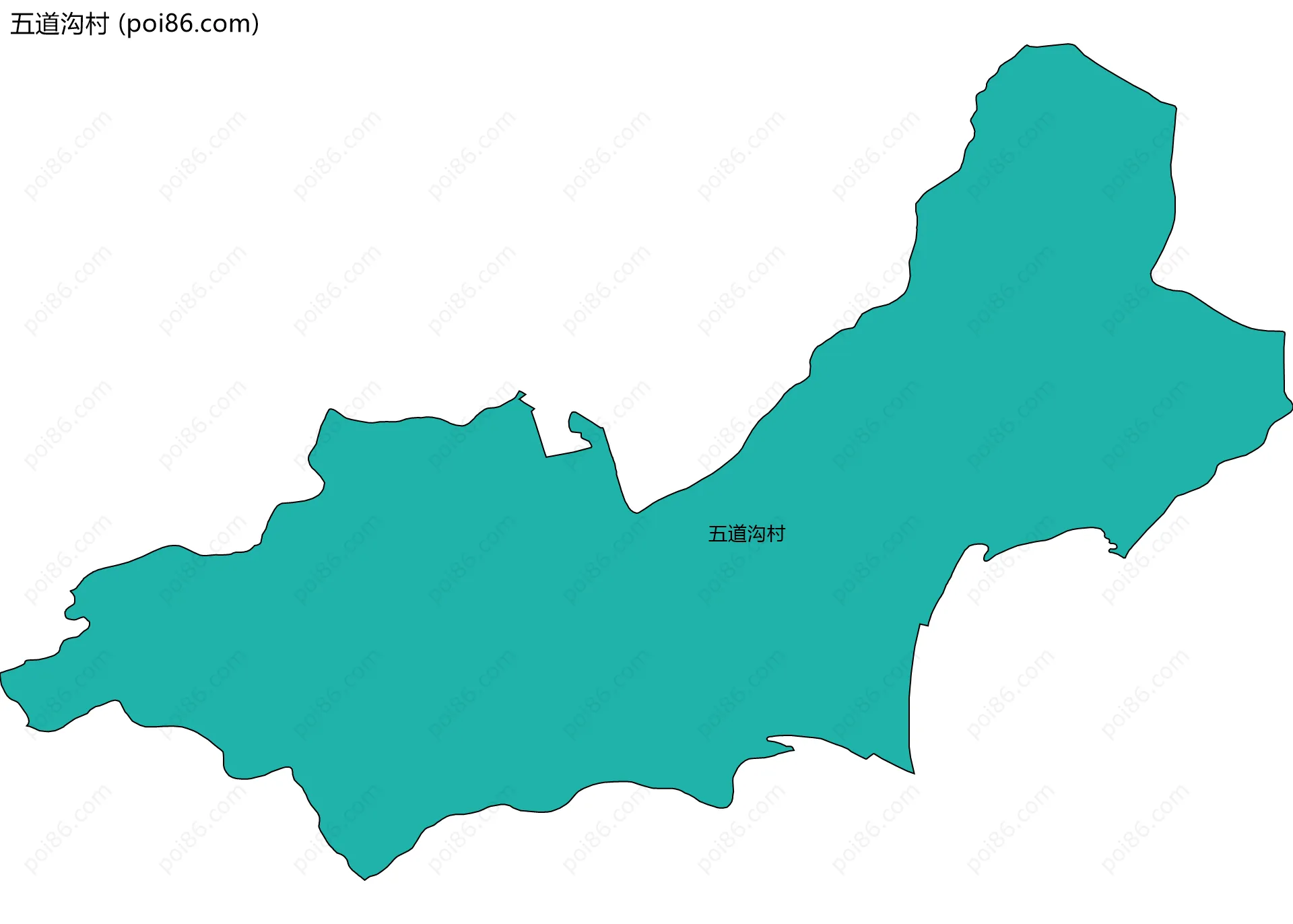 五道沟村边界地图