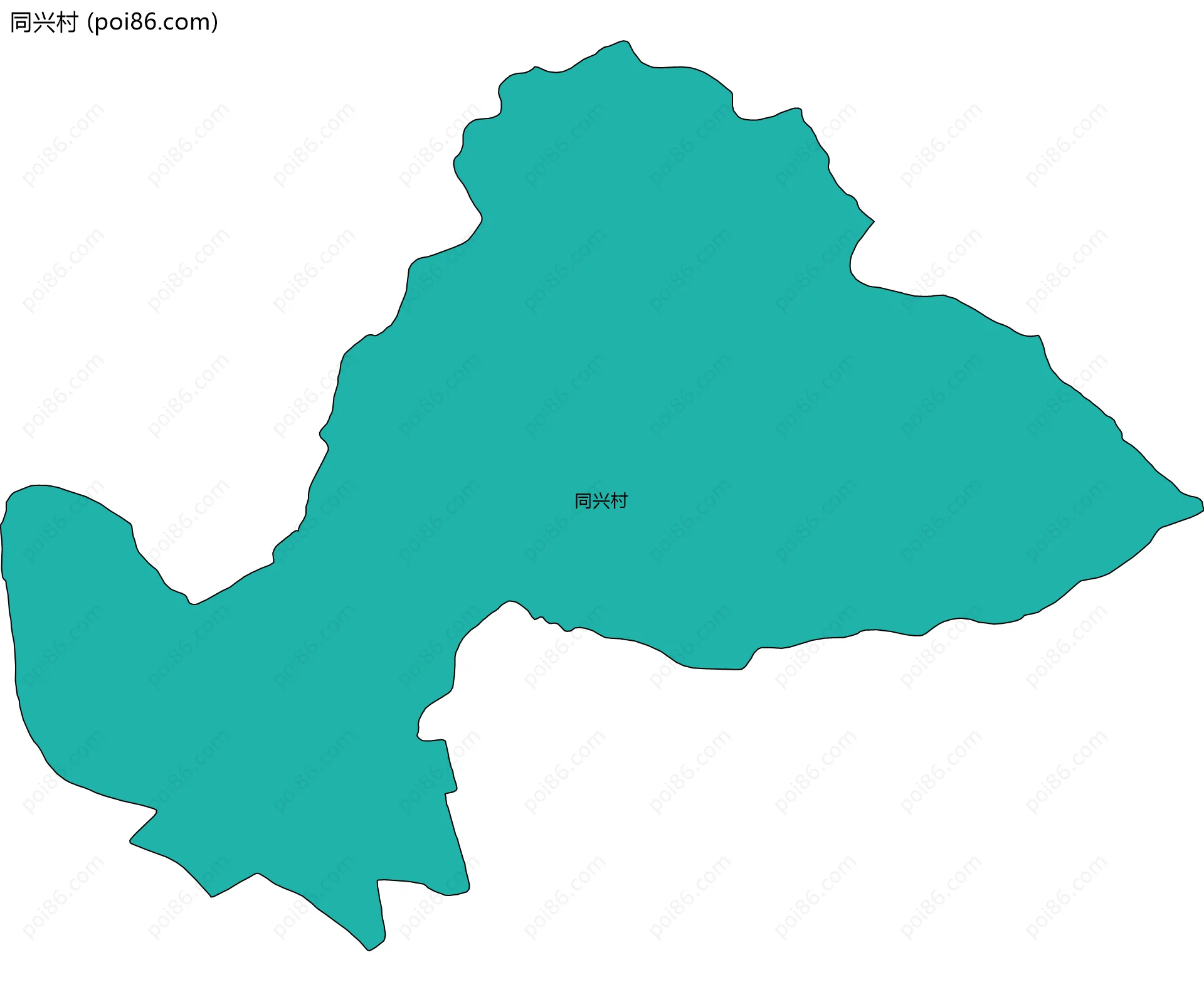 同兴村边界地图
