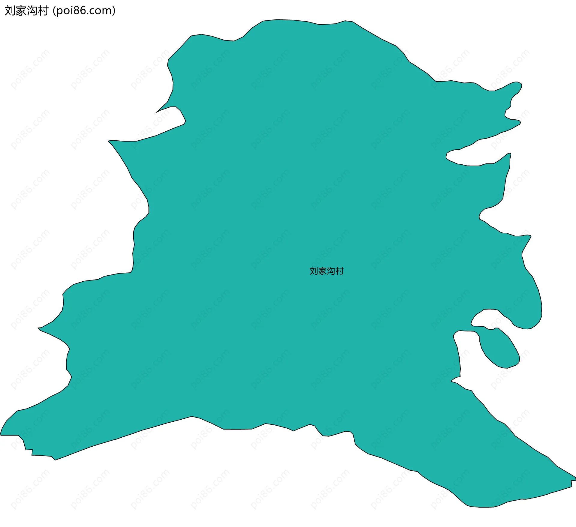 刘家沟村边界地图