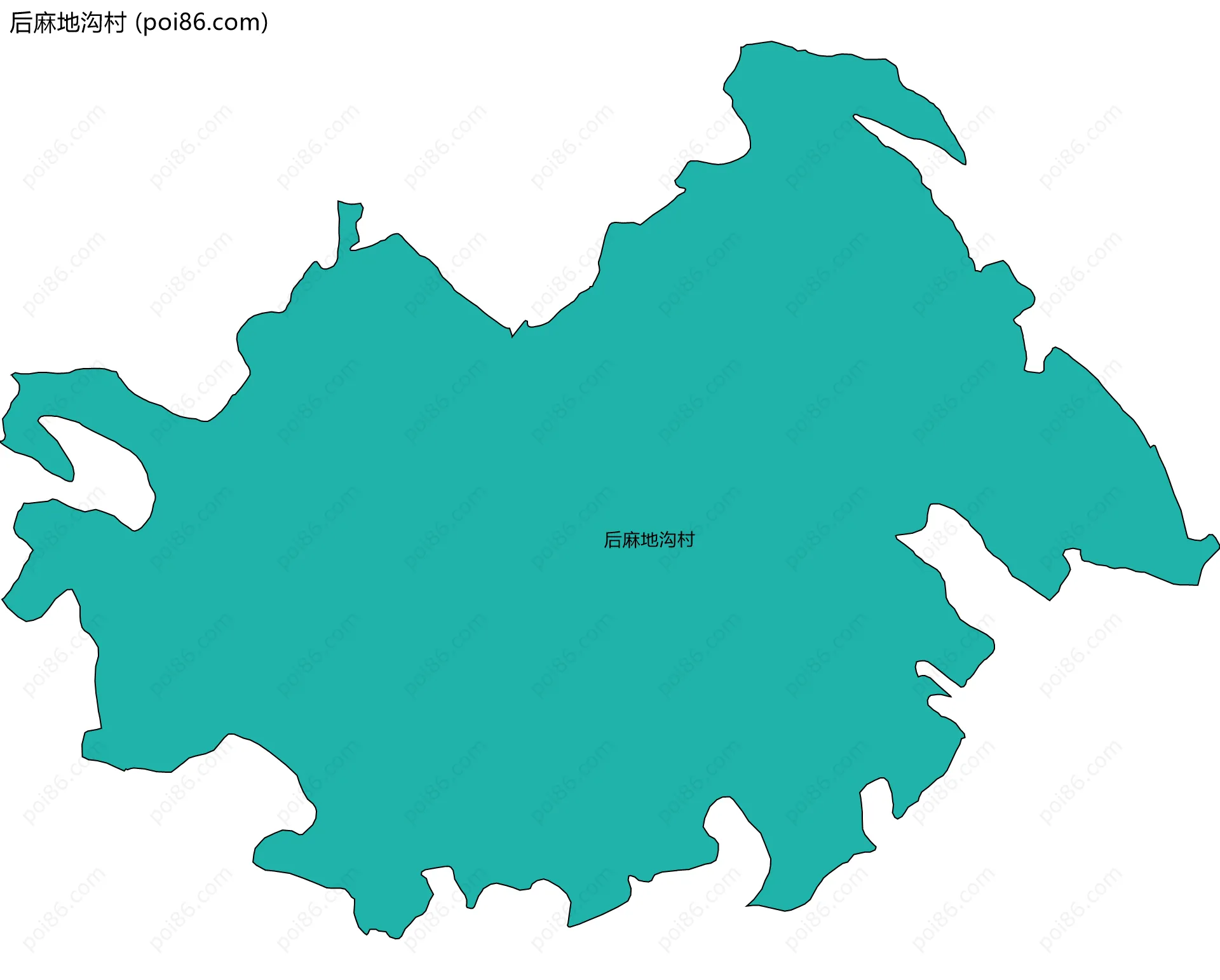 后麻地沟村边界地图