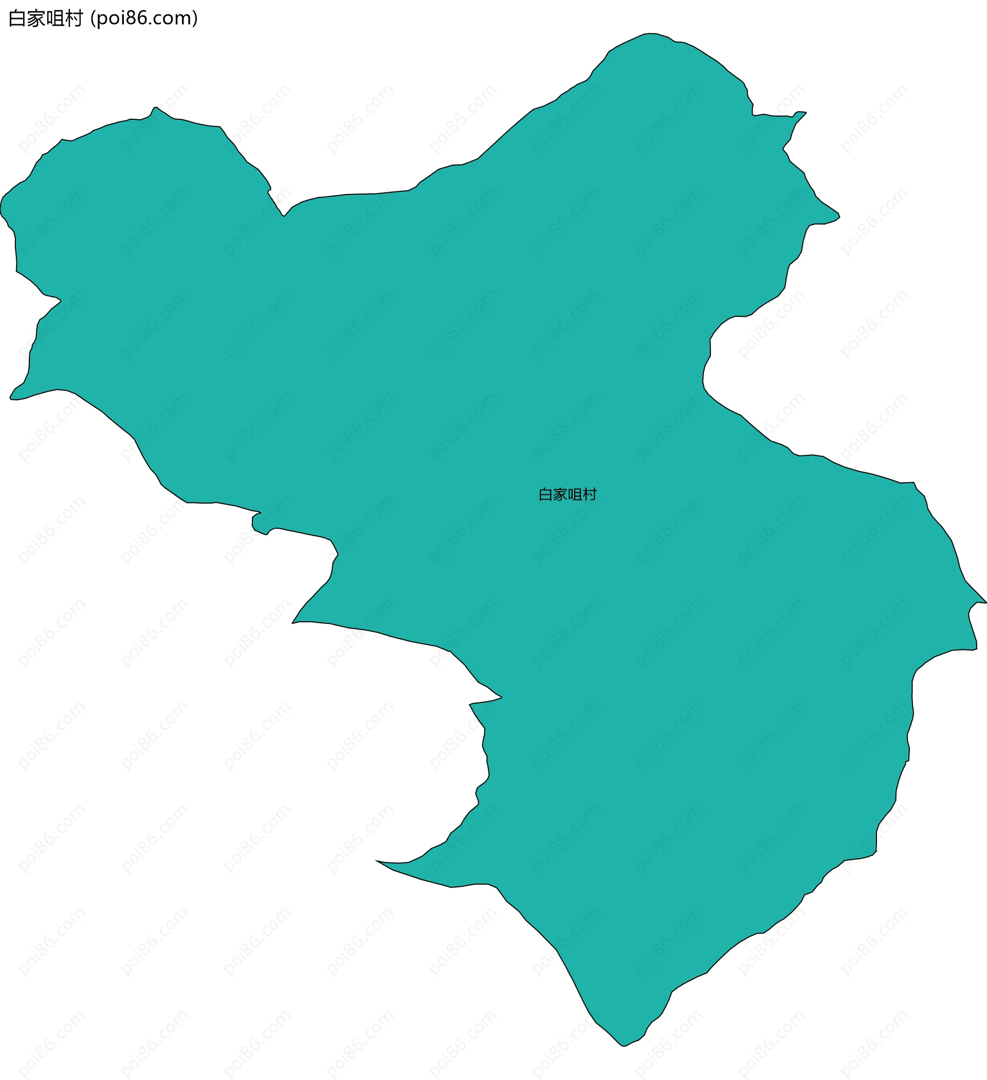 白家咀村边界地图