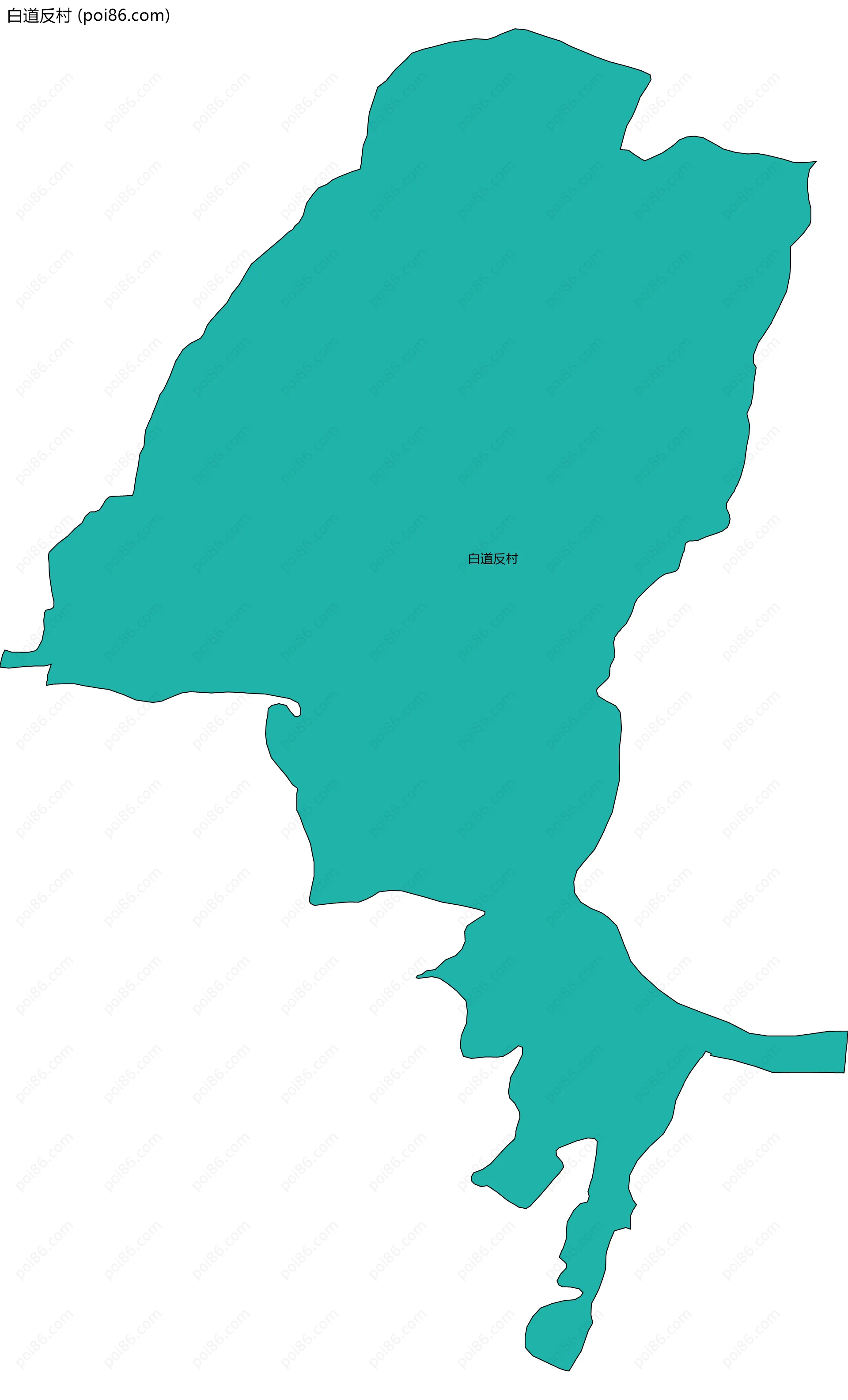 白道反村边界地图