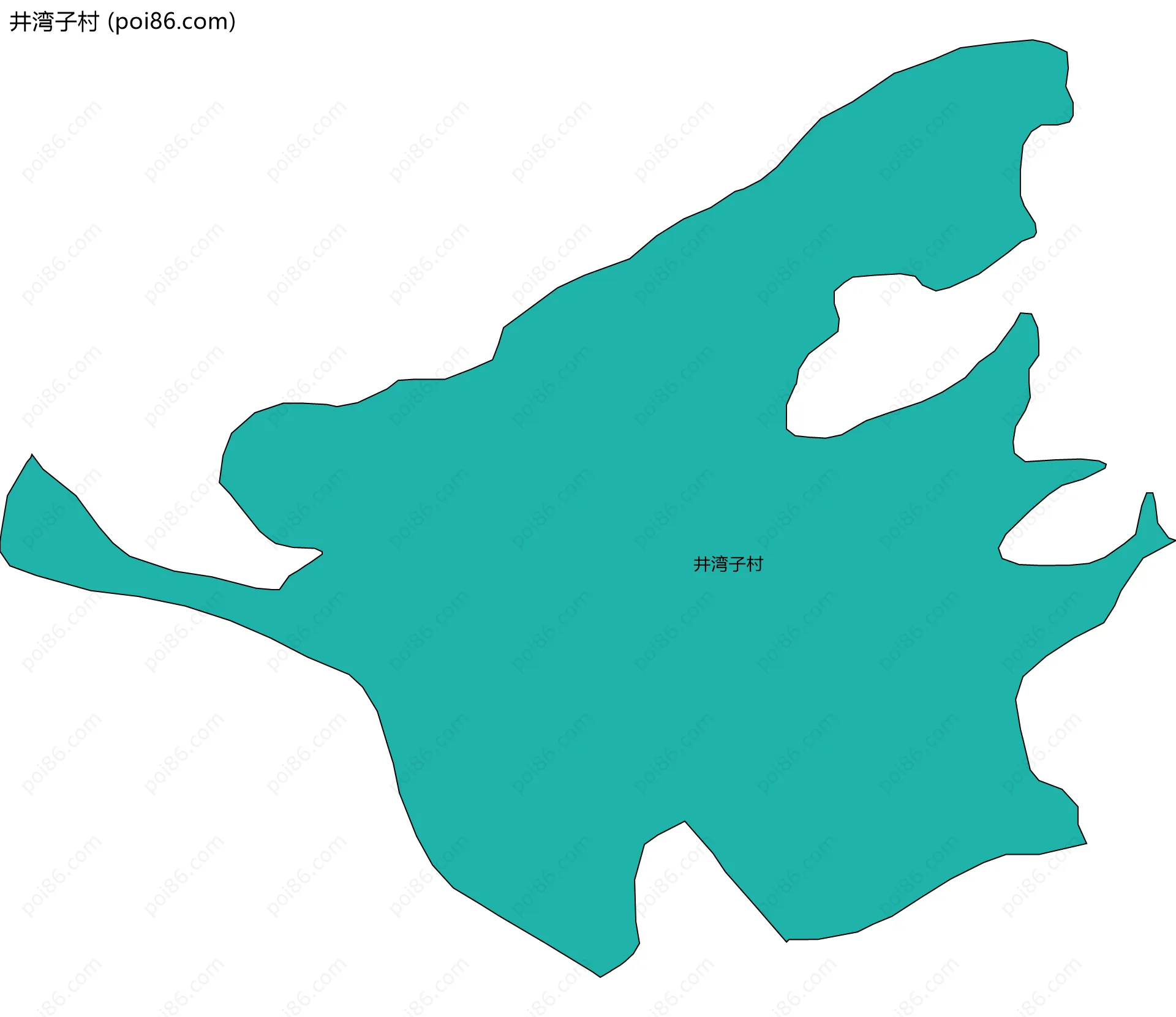 井湾子村边界地图