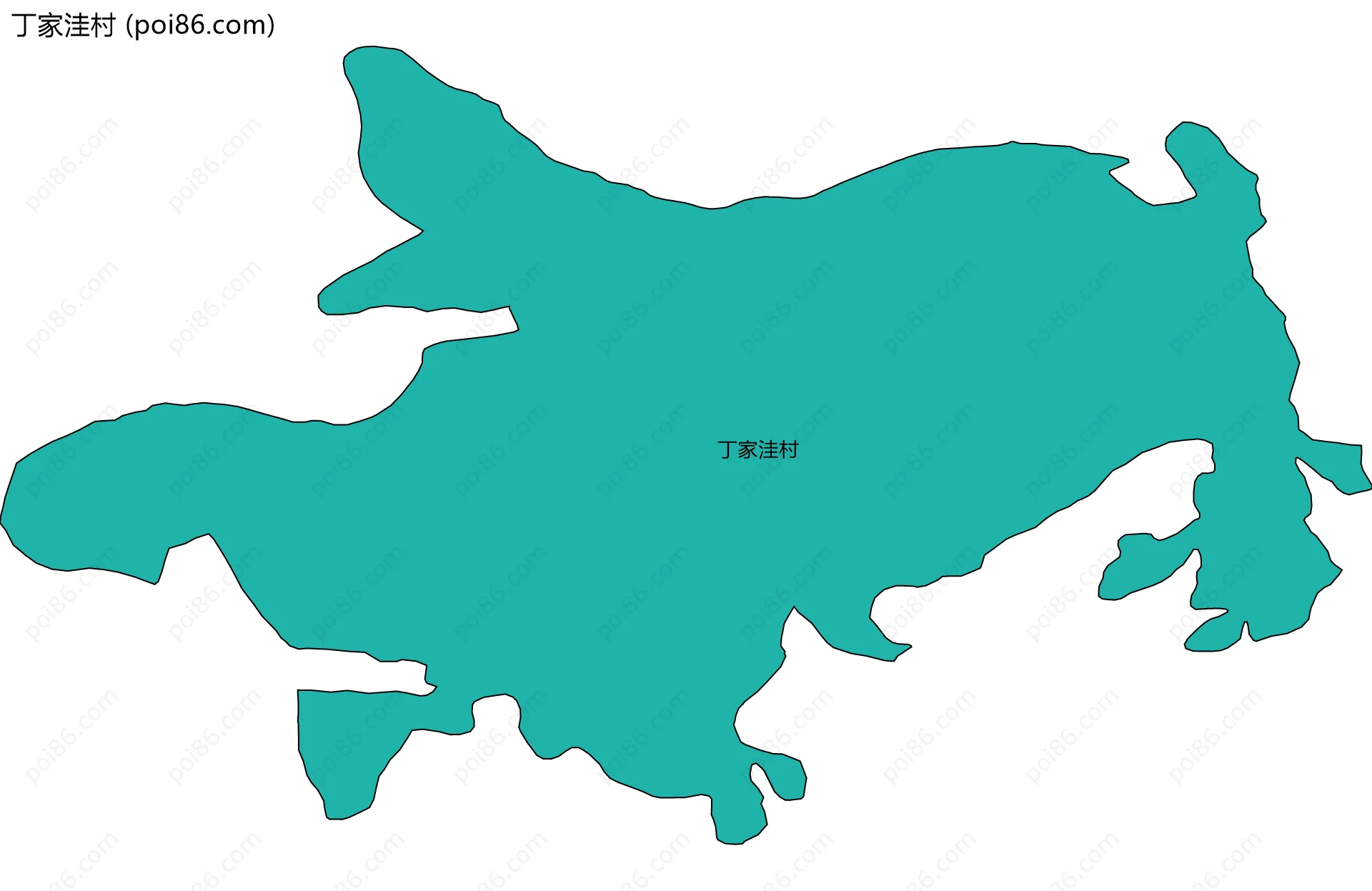 丁家洼村边界地图