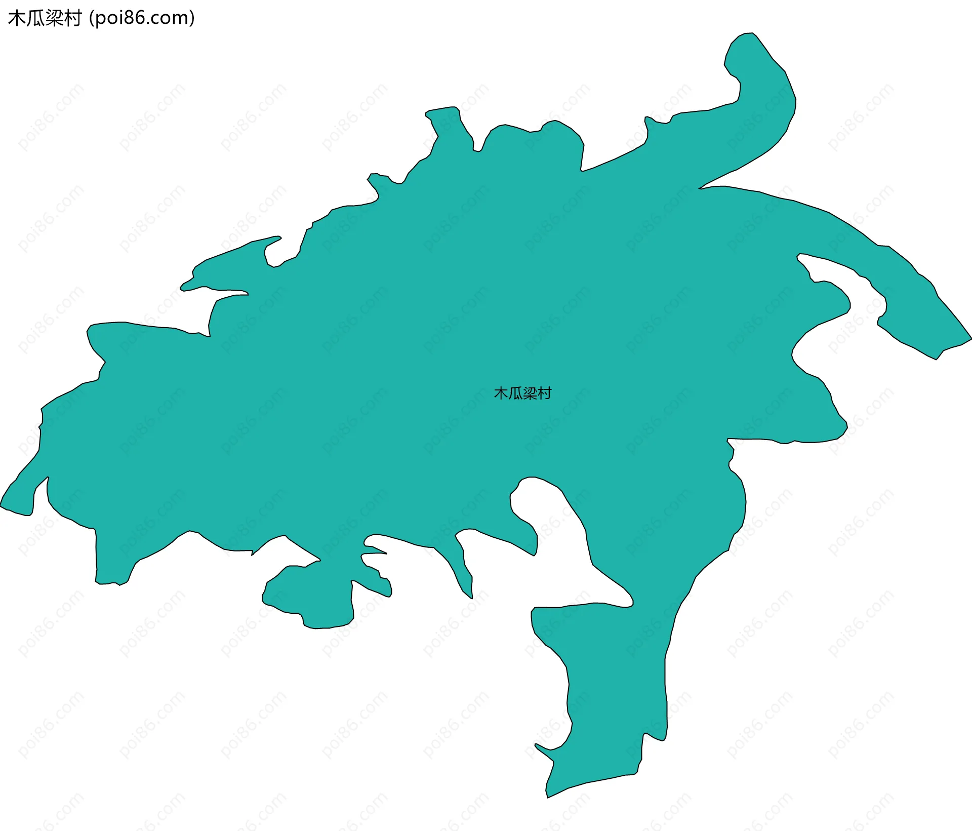 木瓜梁村边界地图