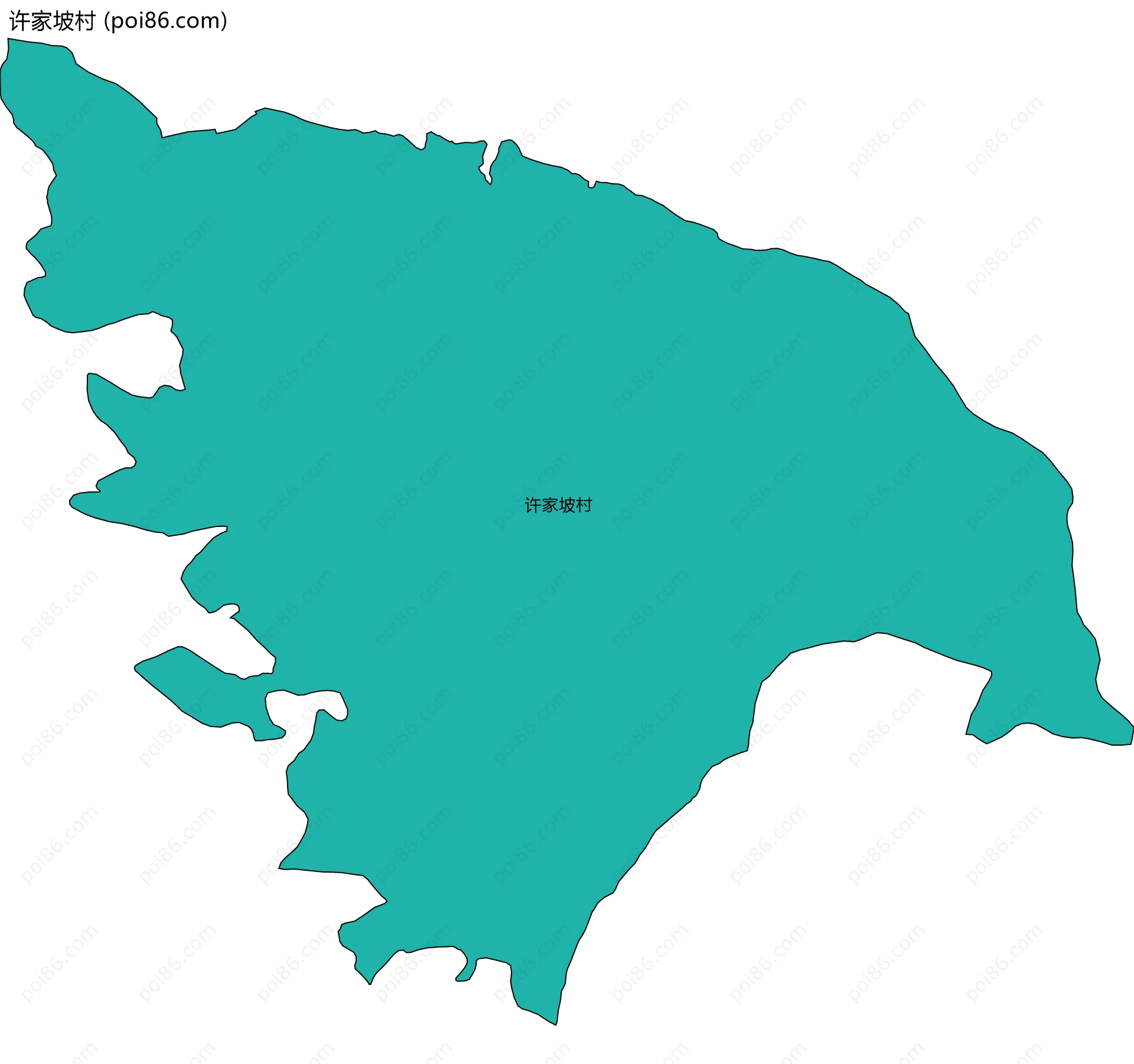 许家坡村边界地图