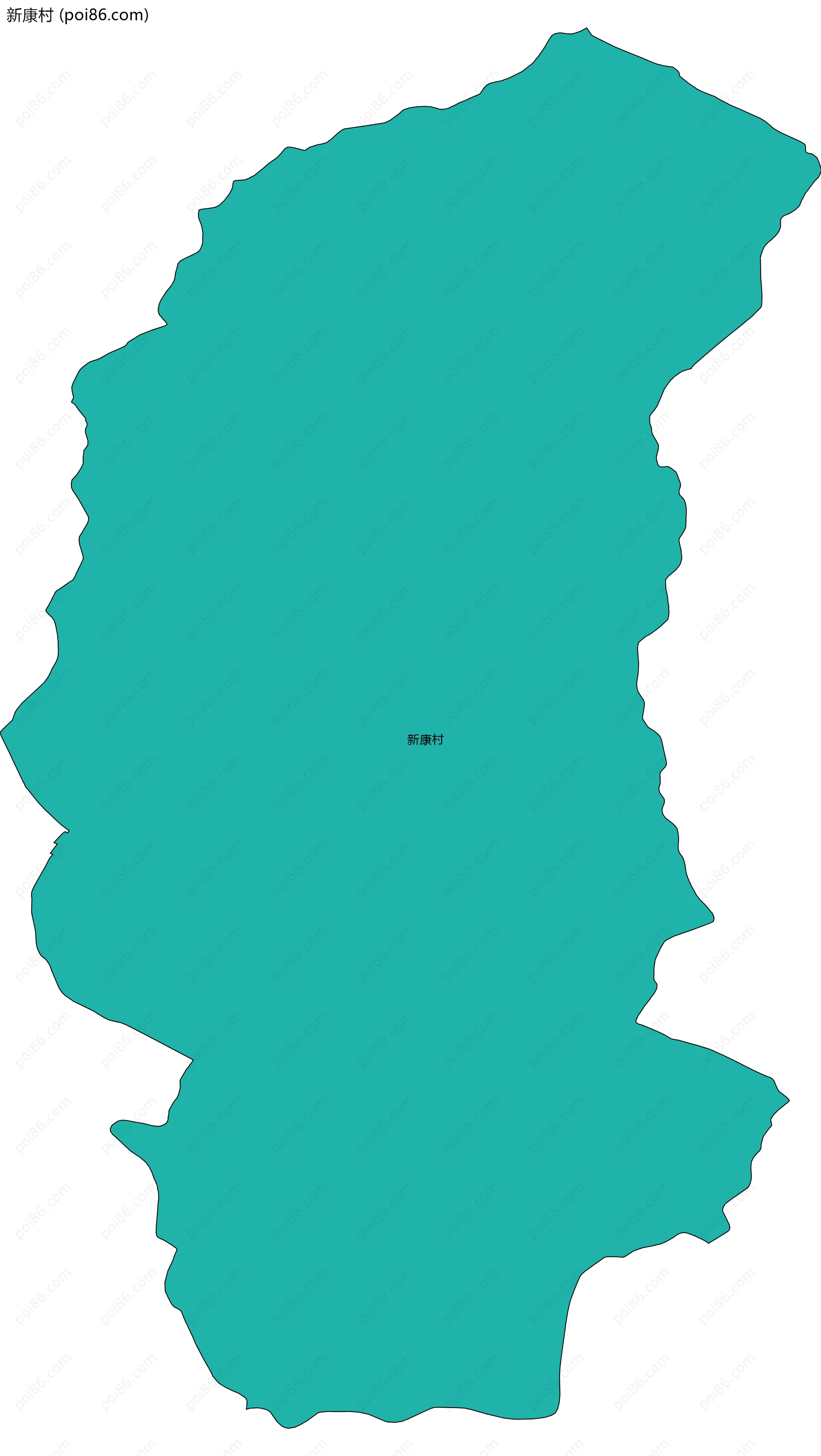 新康村边界地图