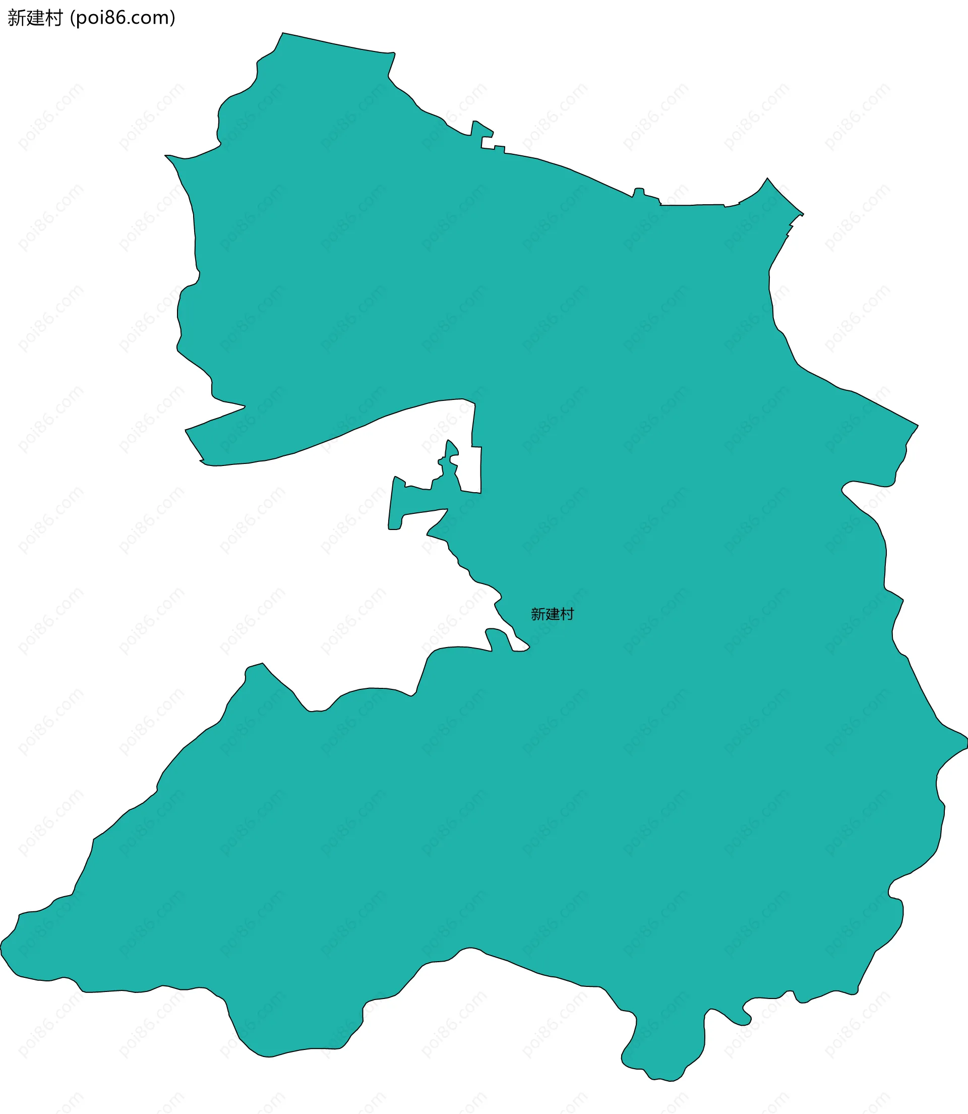 新建村边界地图