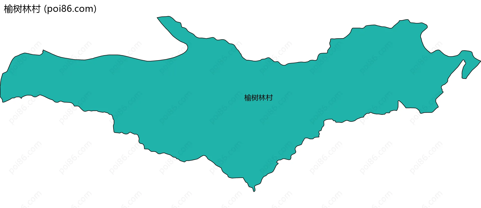 榆树林村边界地图