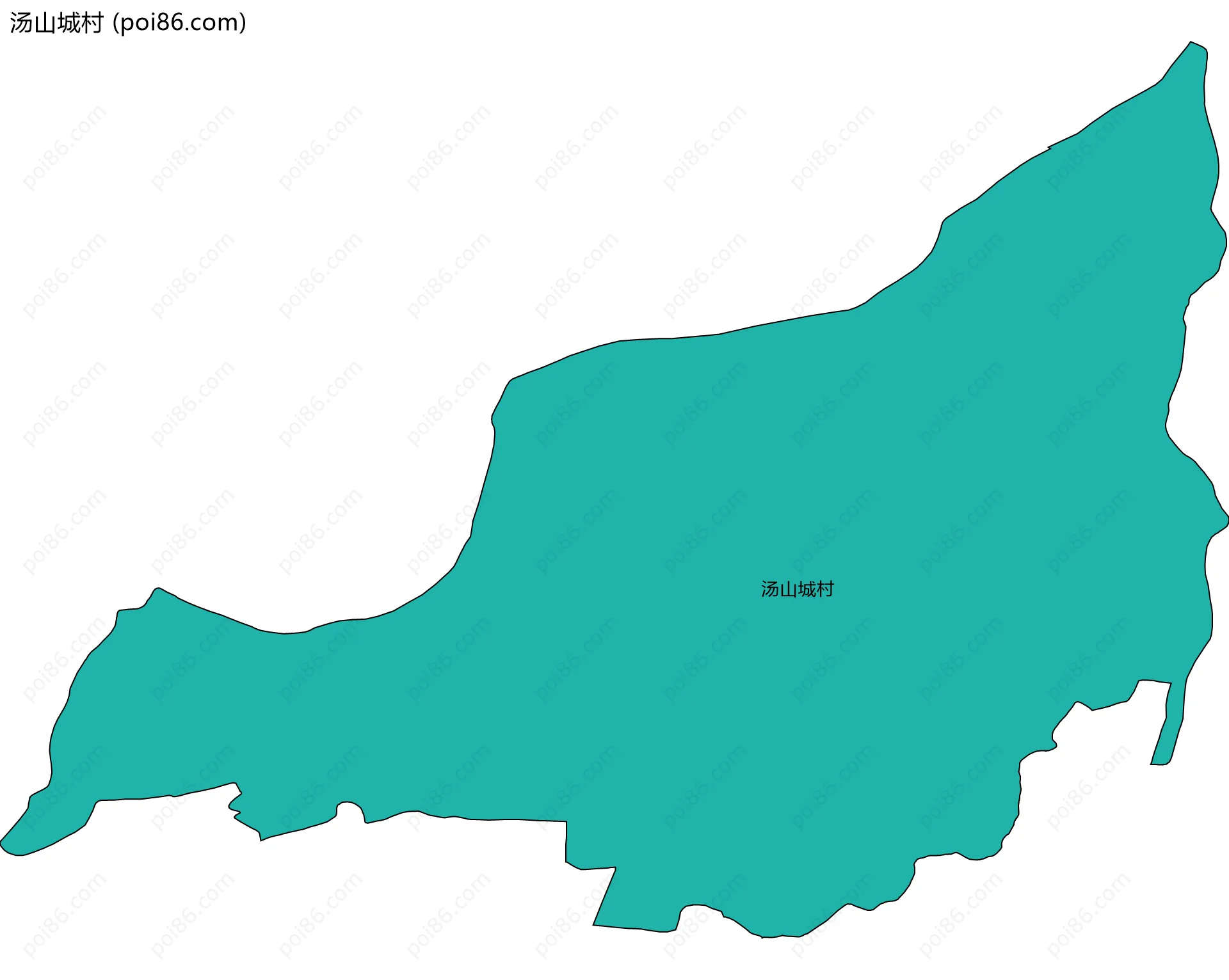 汤山城村边界地图