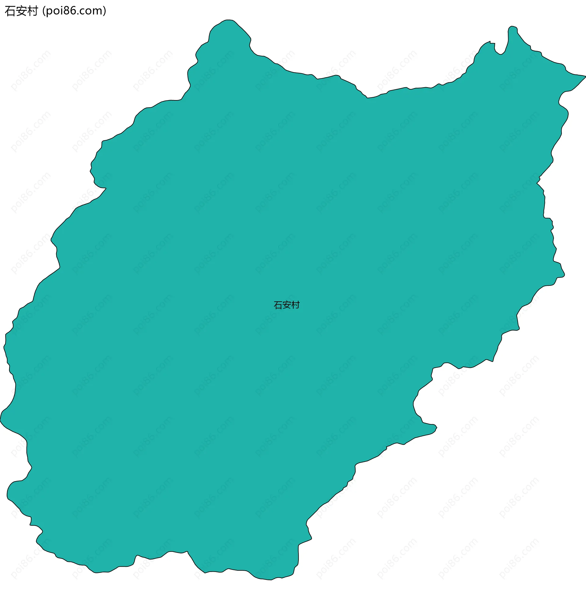 石安村边界地图