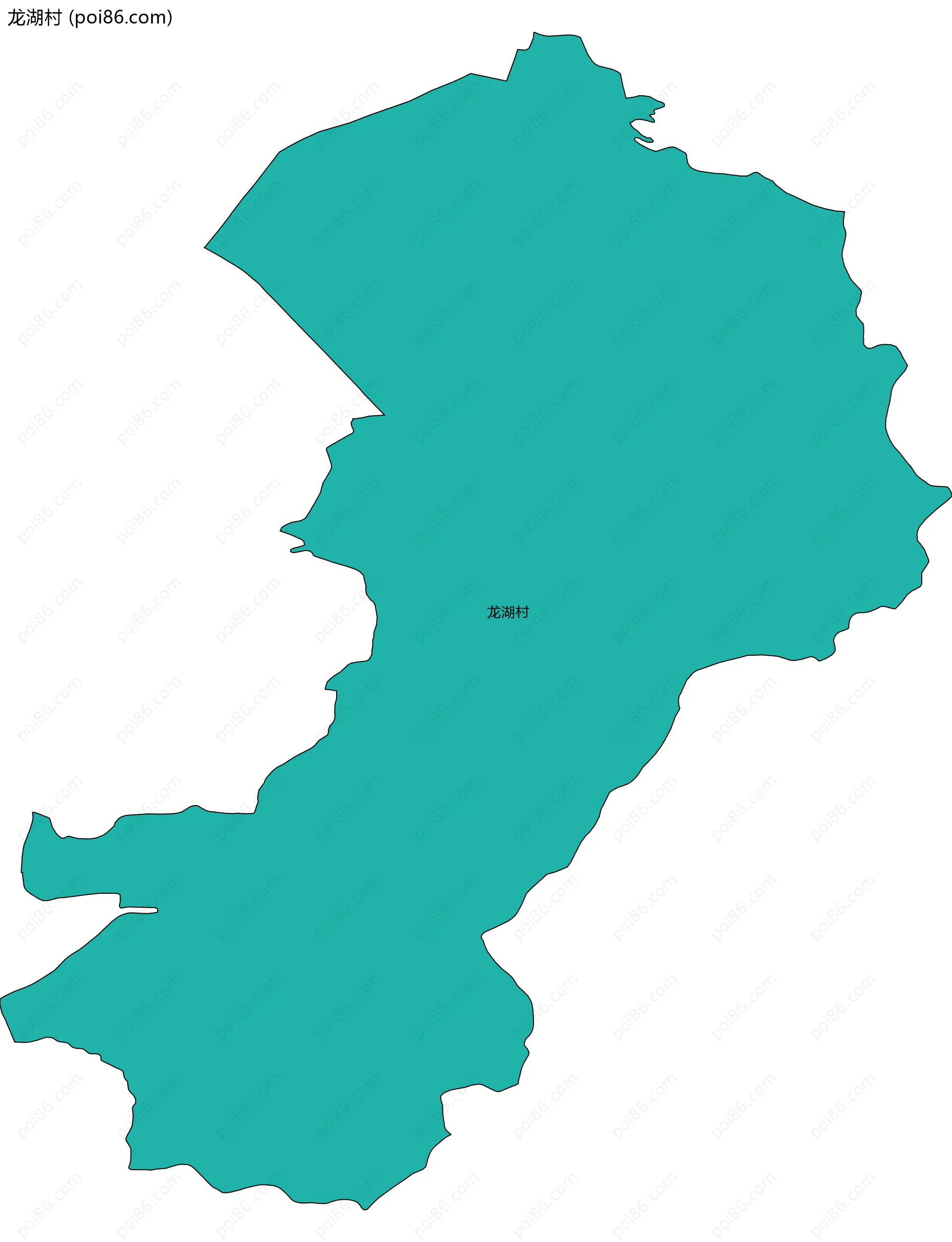 龙湖村边界地图