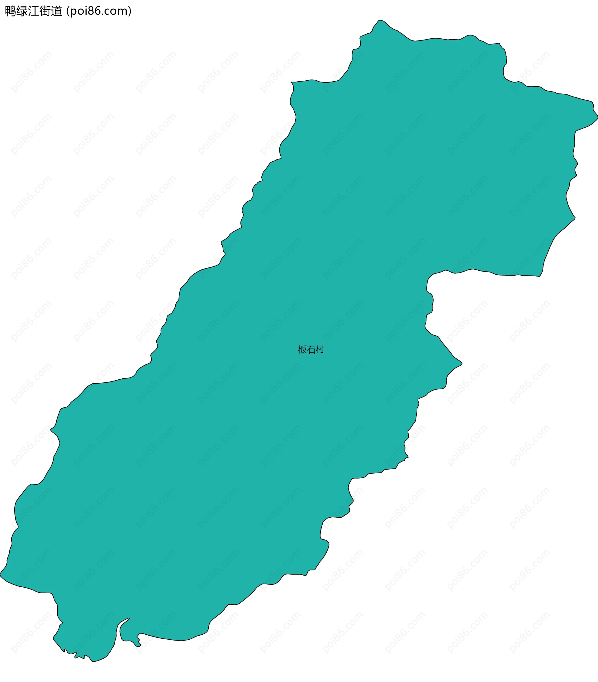 鸭绿江街道边界地图(五级行政区划)