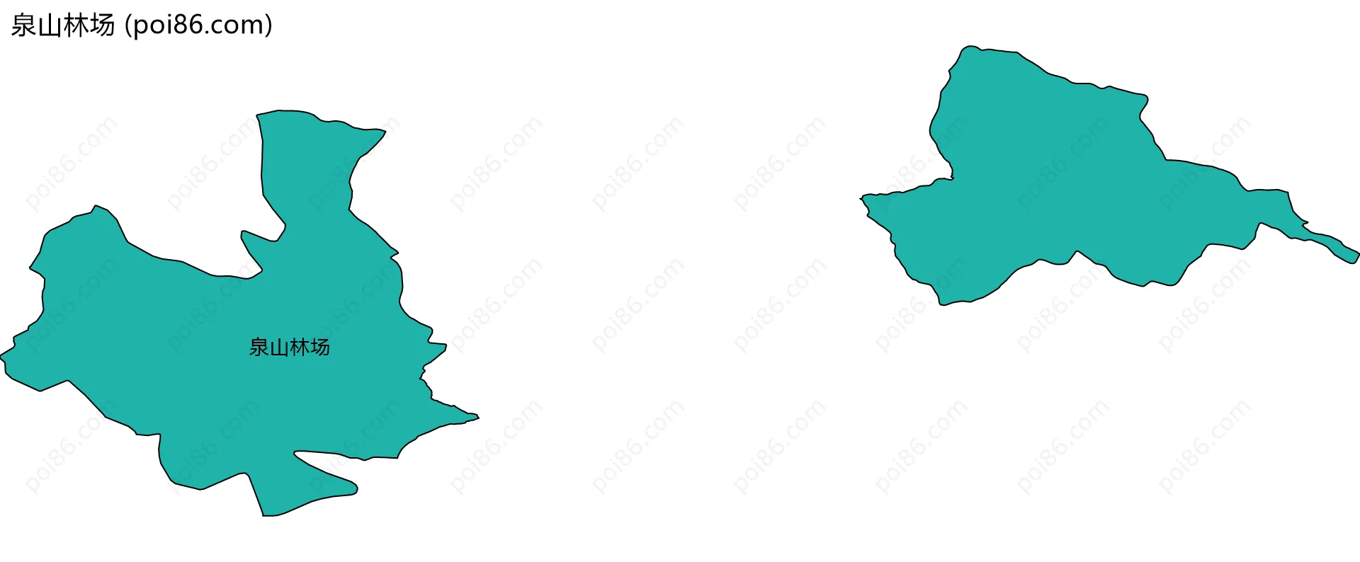 泉山林场边界地图