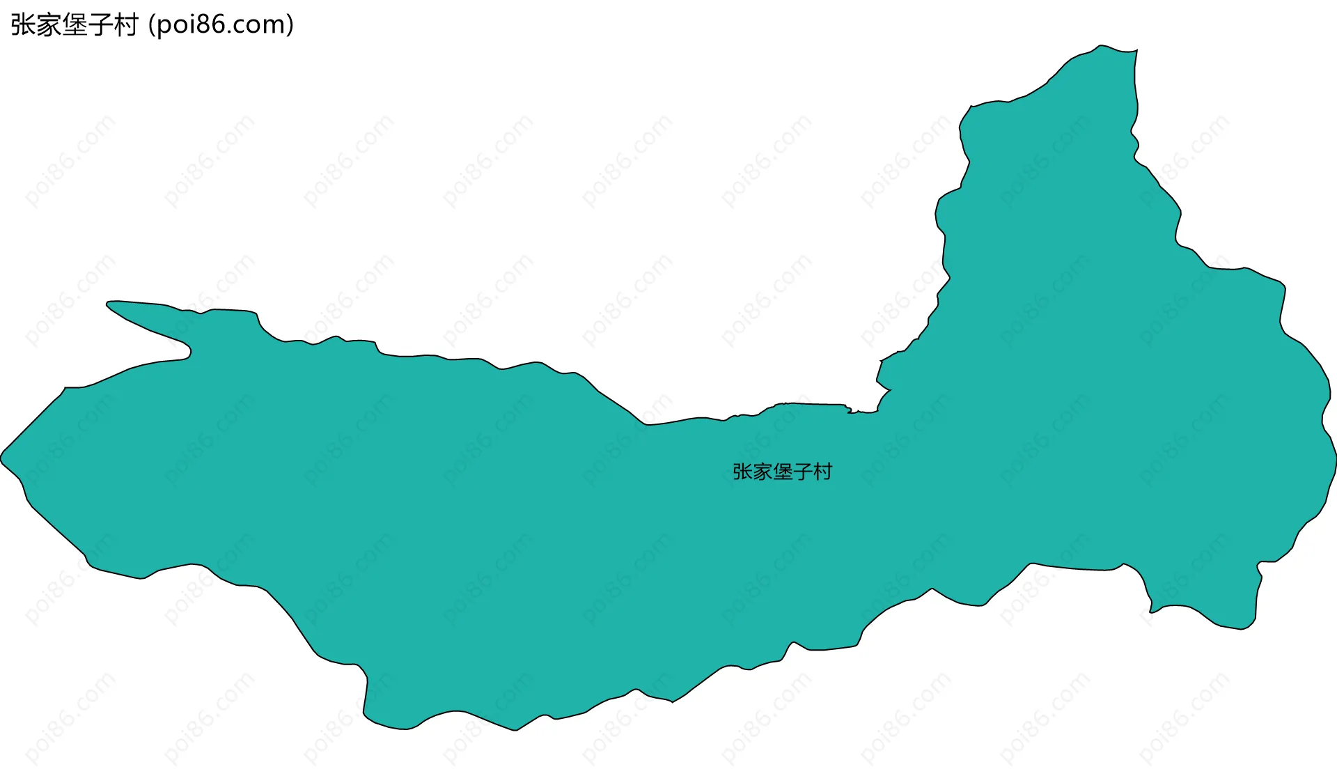 张家堡子村边界地图