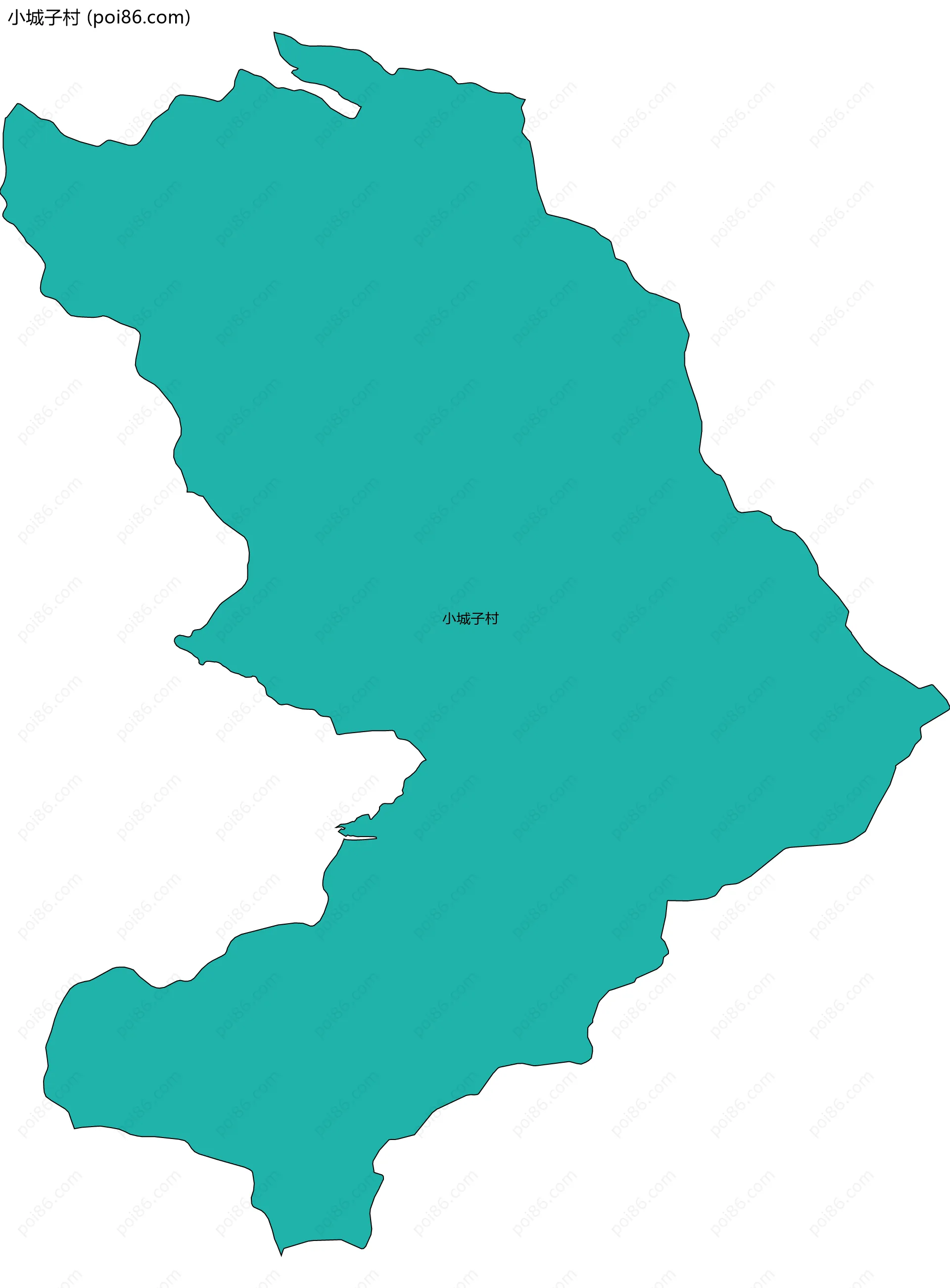 小城子村边界地图