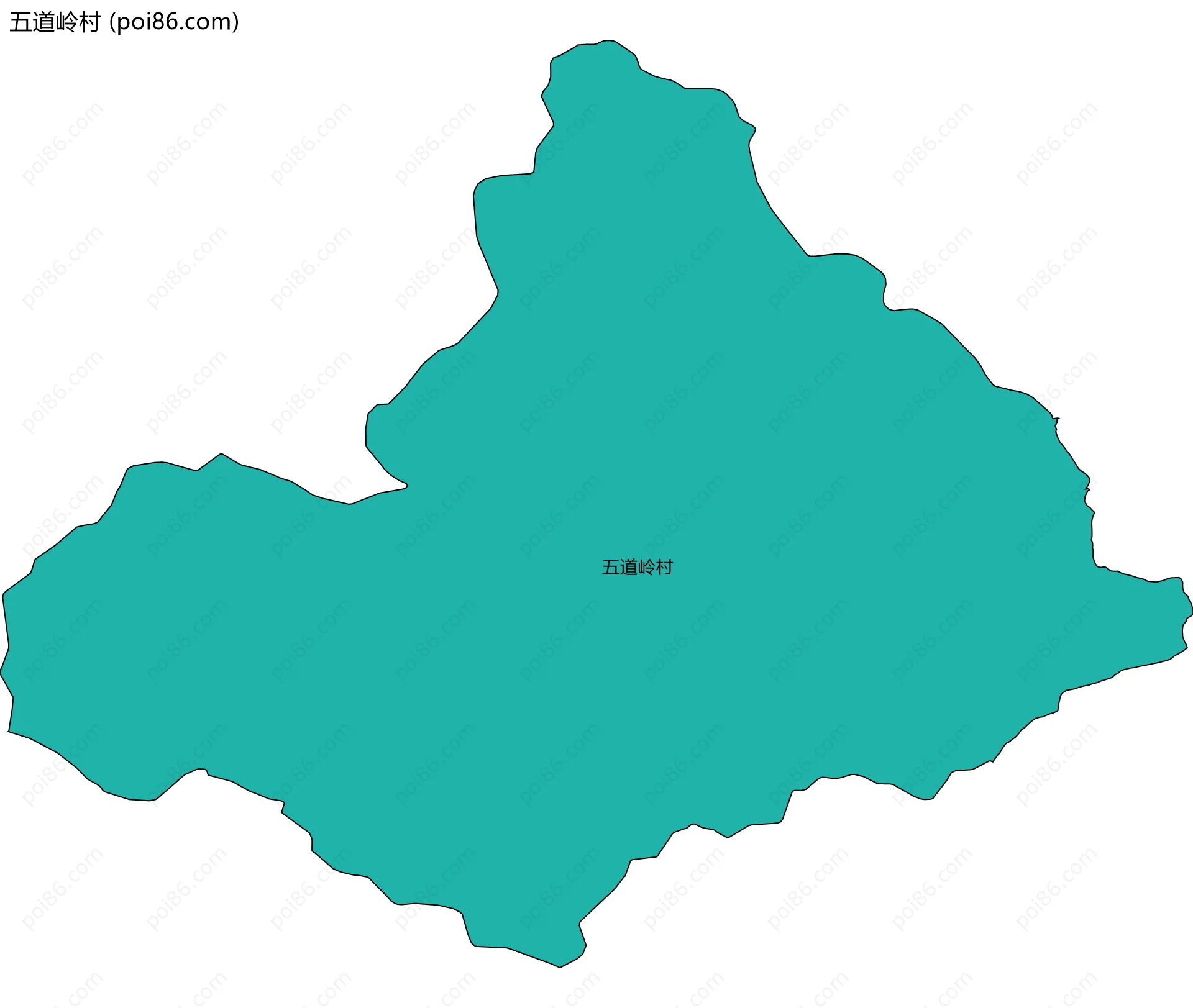 五道岭村边界地图