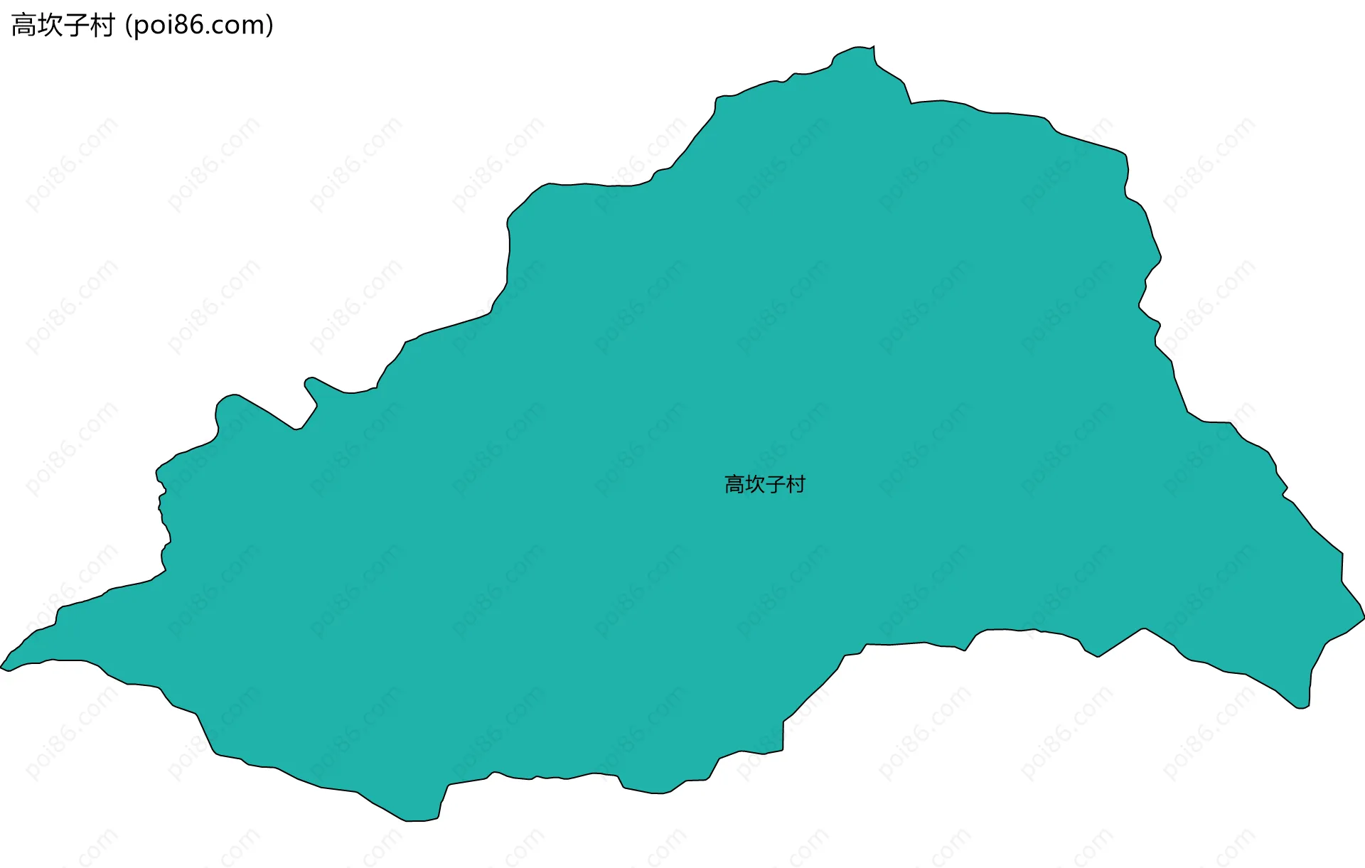 高坎子村边界地图