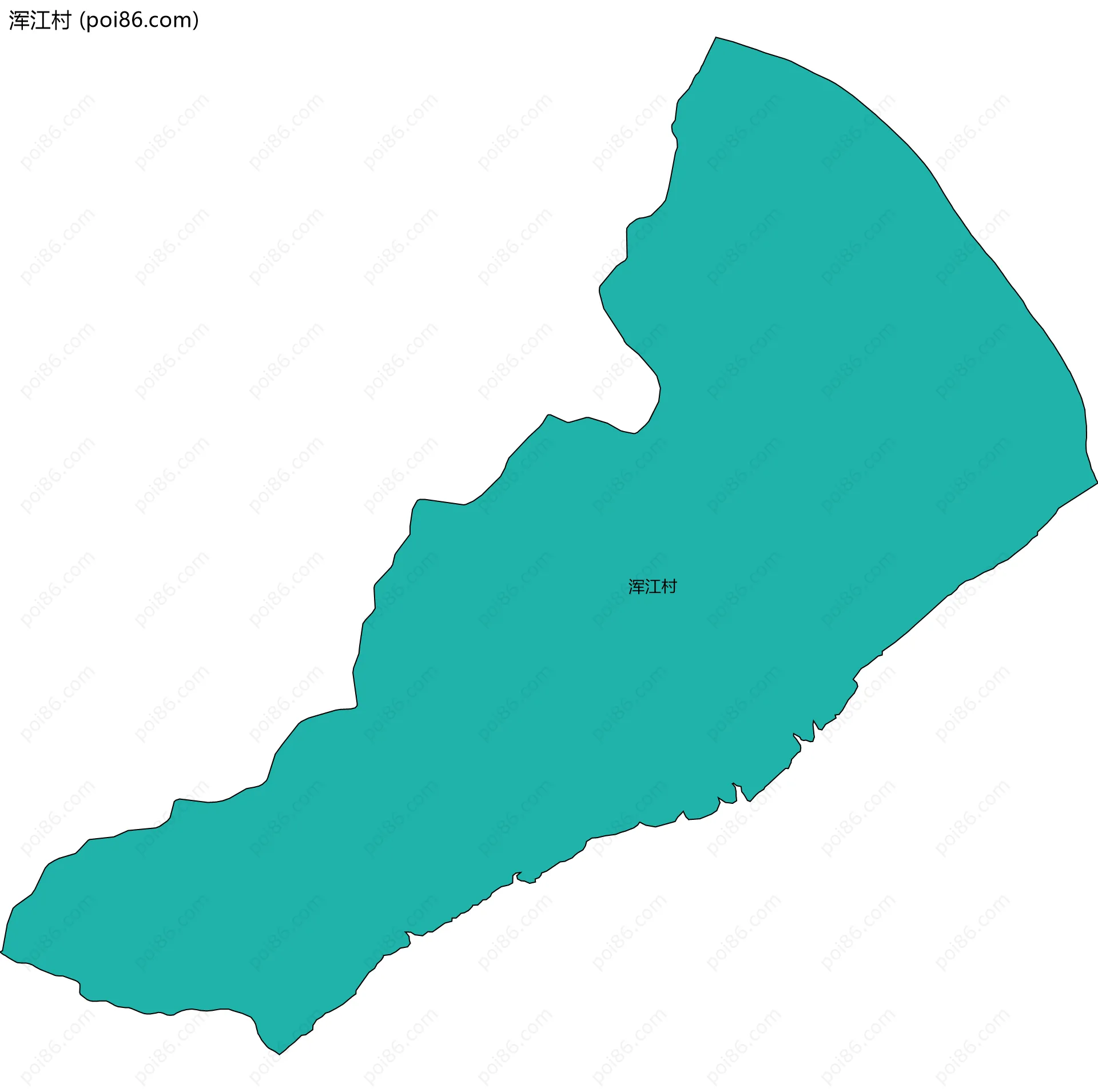 浑江村边界地图