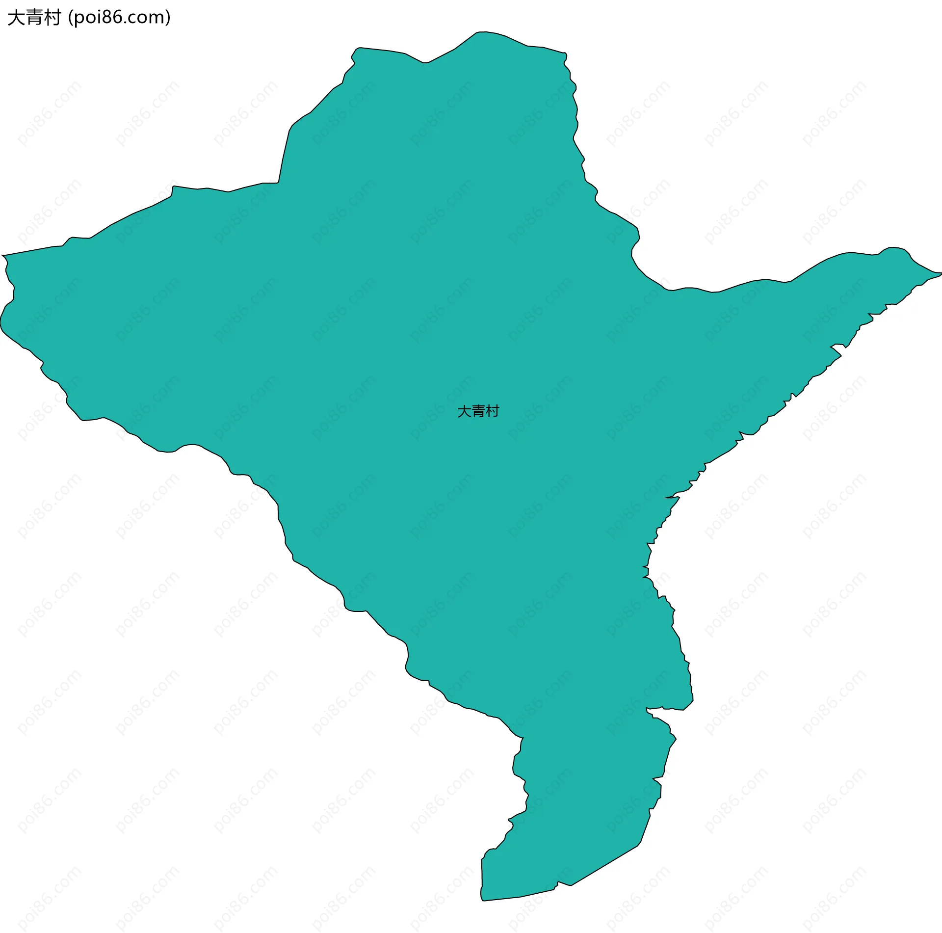 大青村边界地图