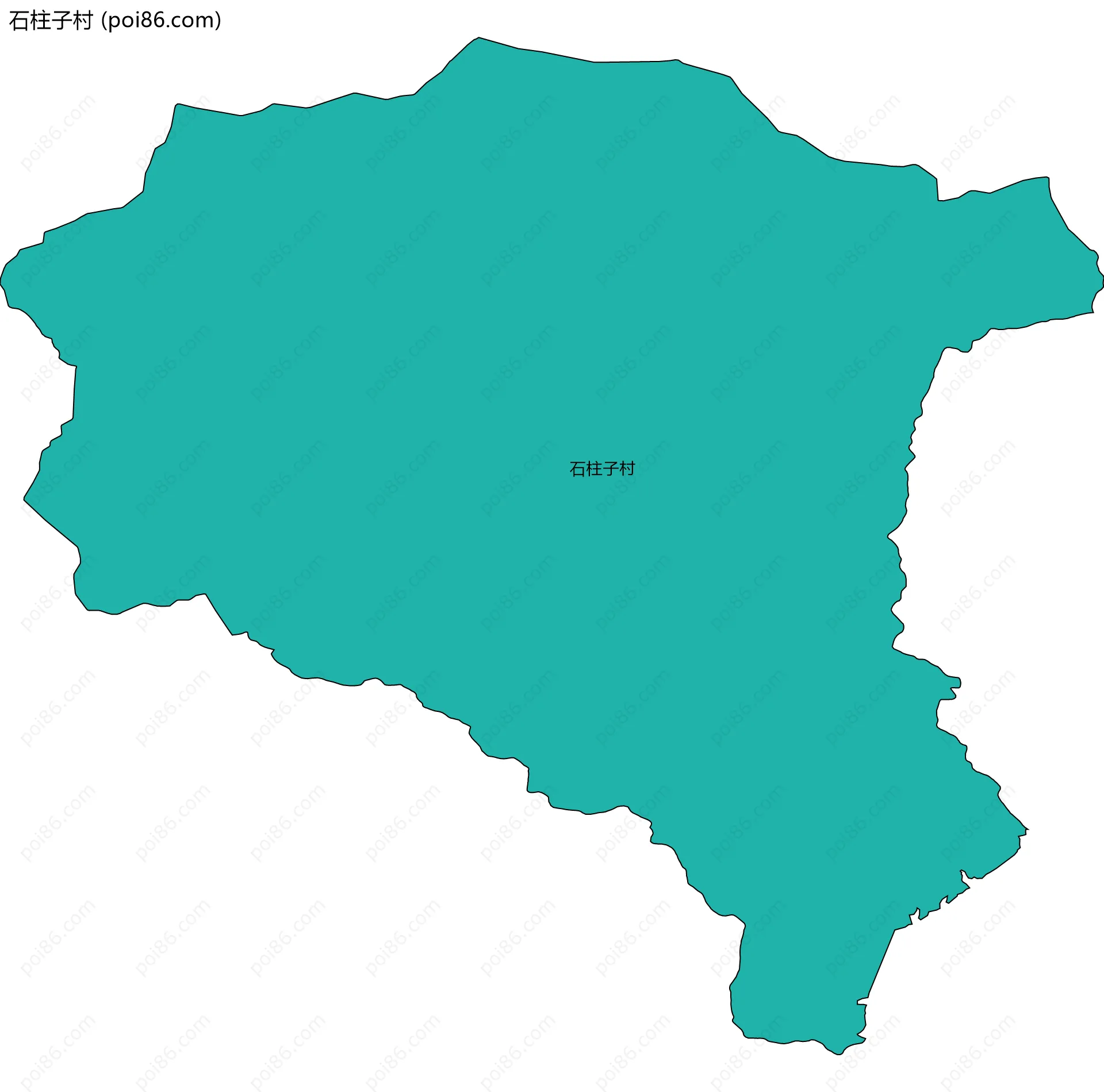 石柱子村边界地图
