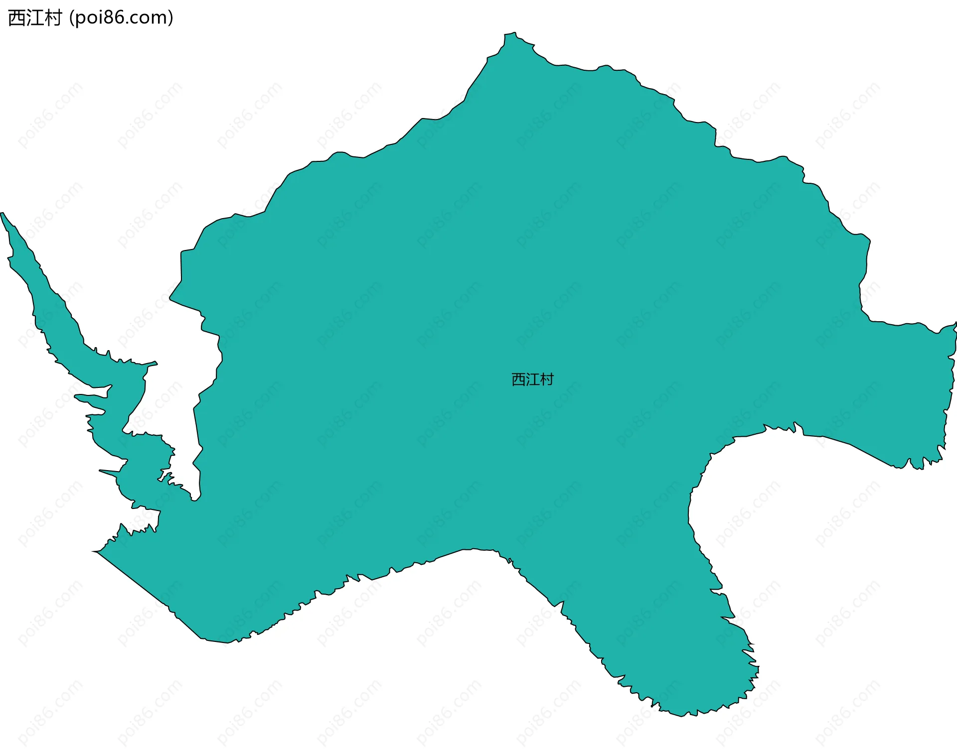 西江村边界地图