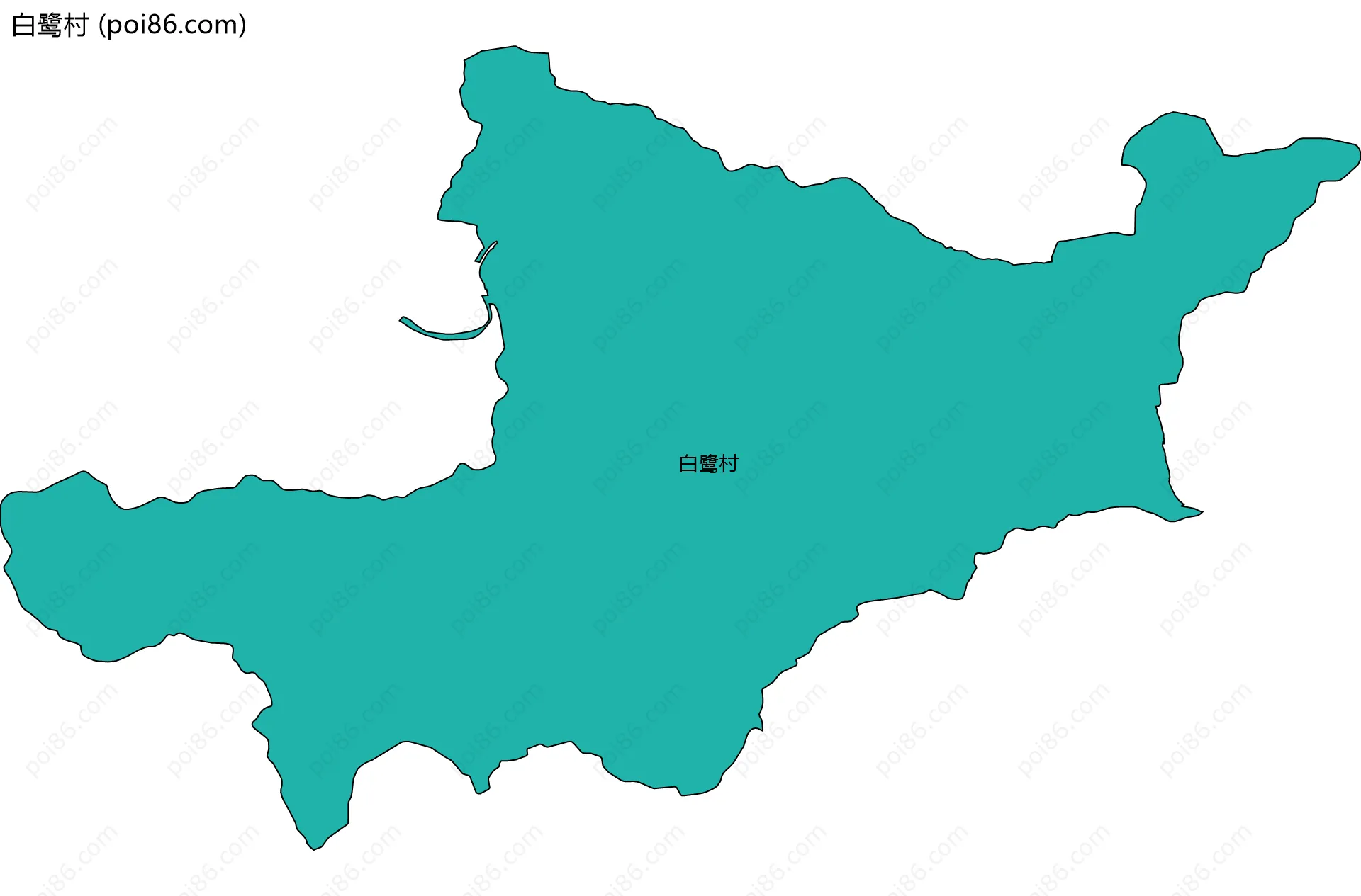 白鹭村边界地图