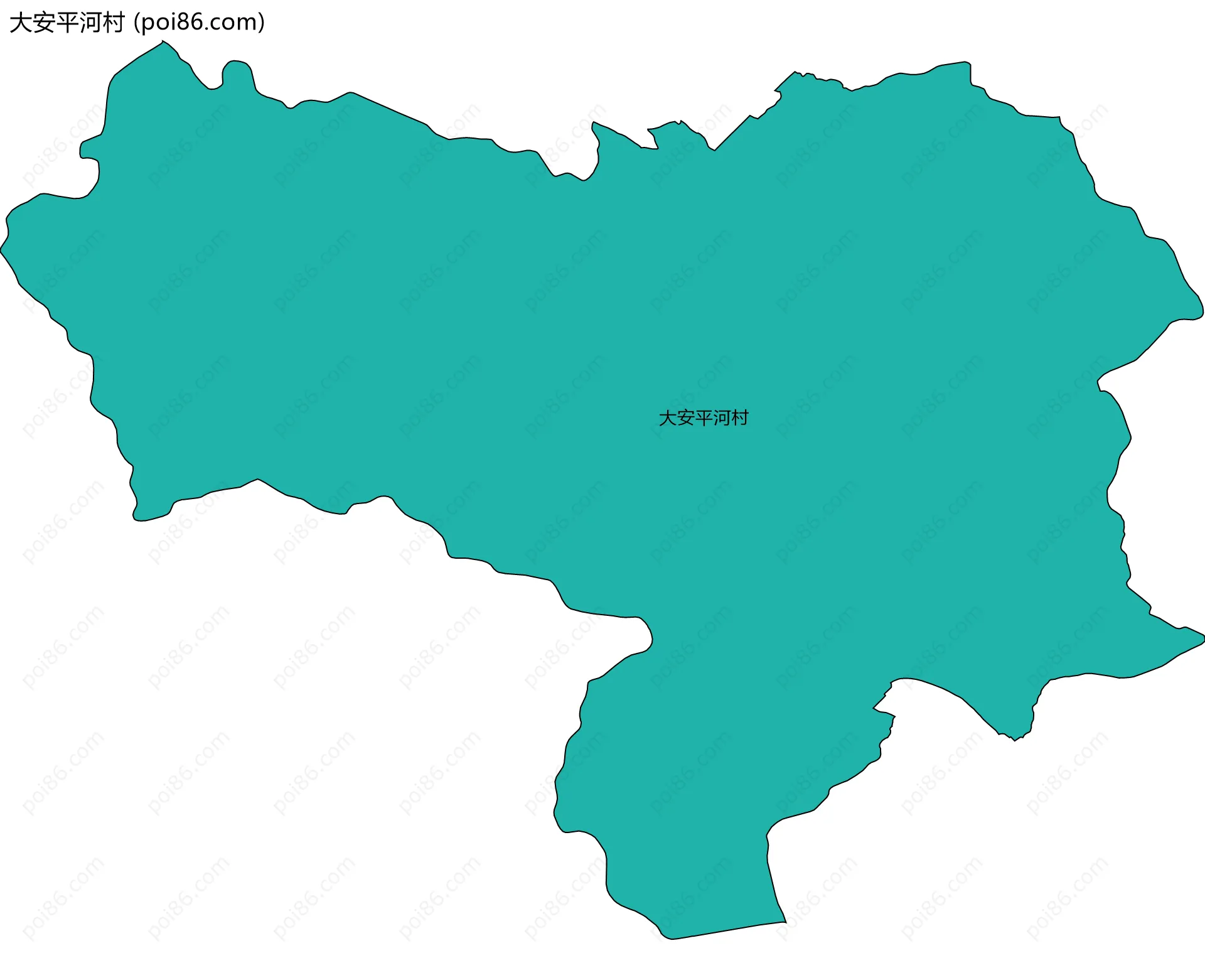 大安平河村边界地图
