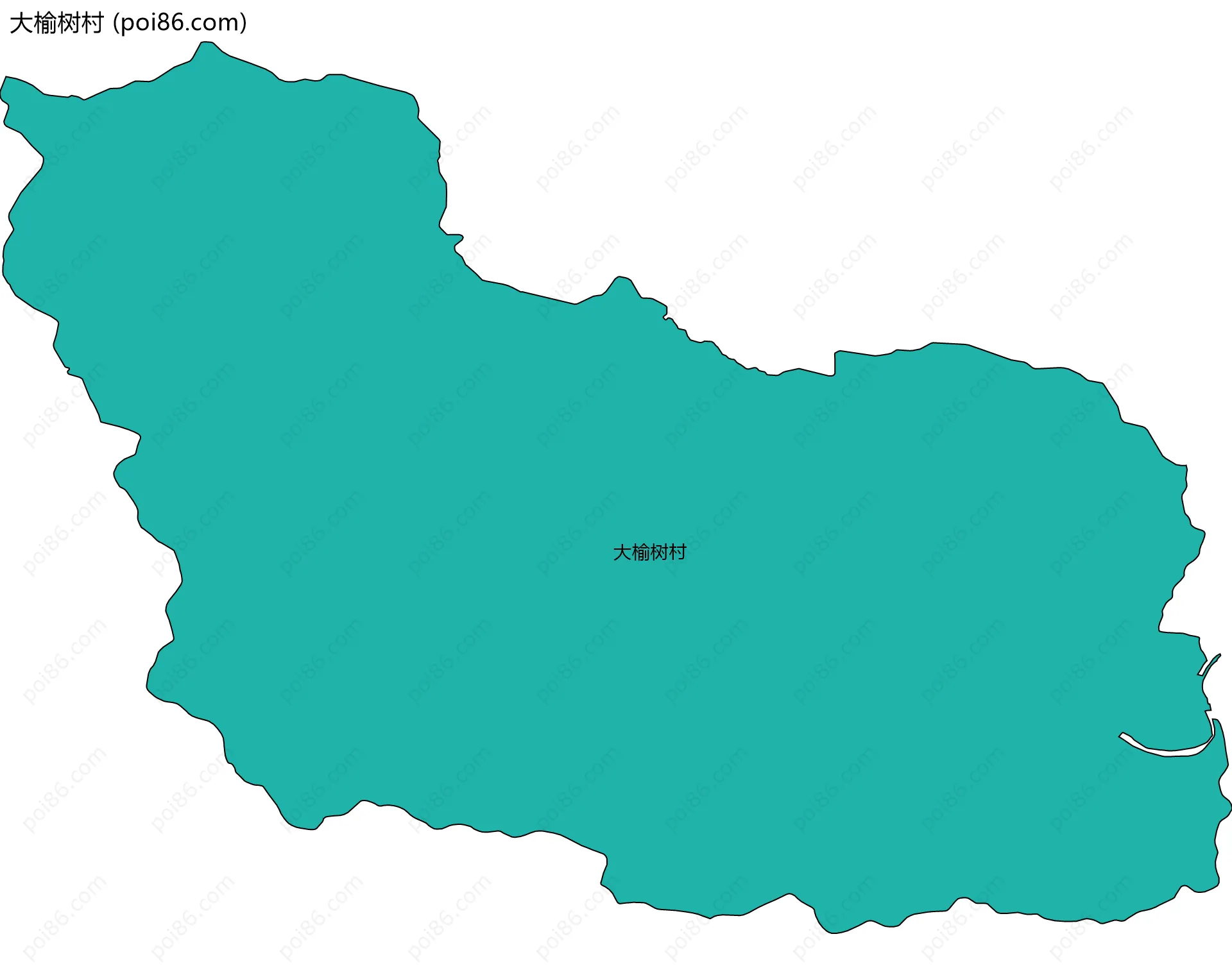 大榆树村边界地图