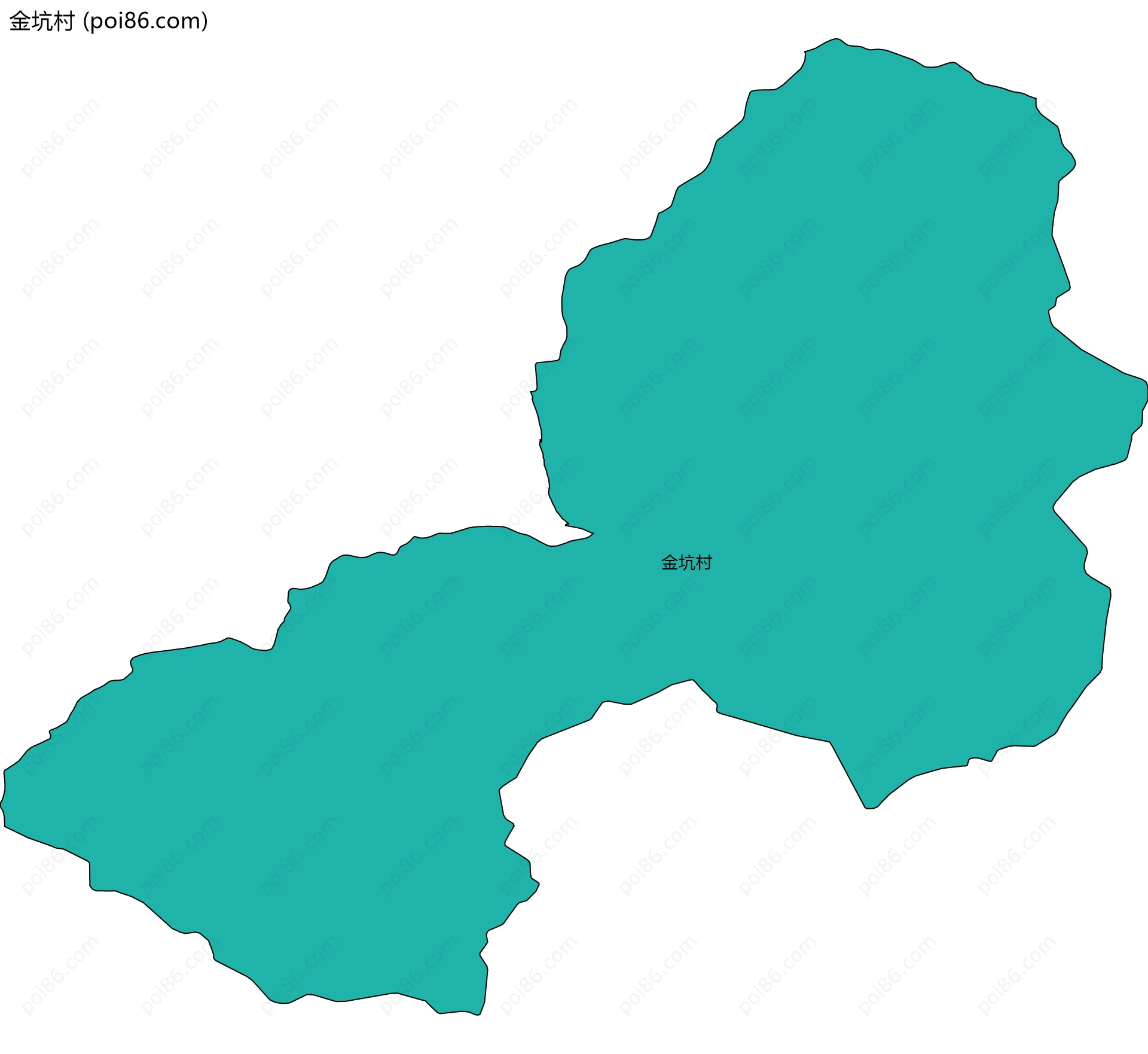 金坑村边界地图