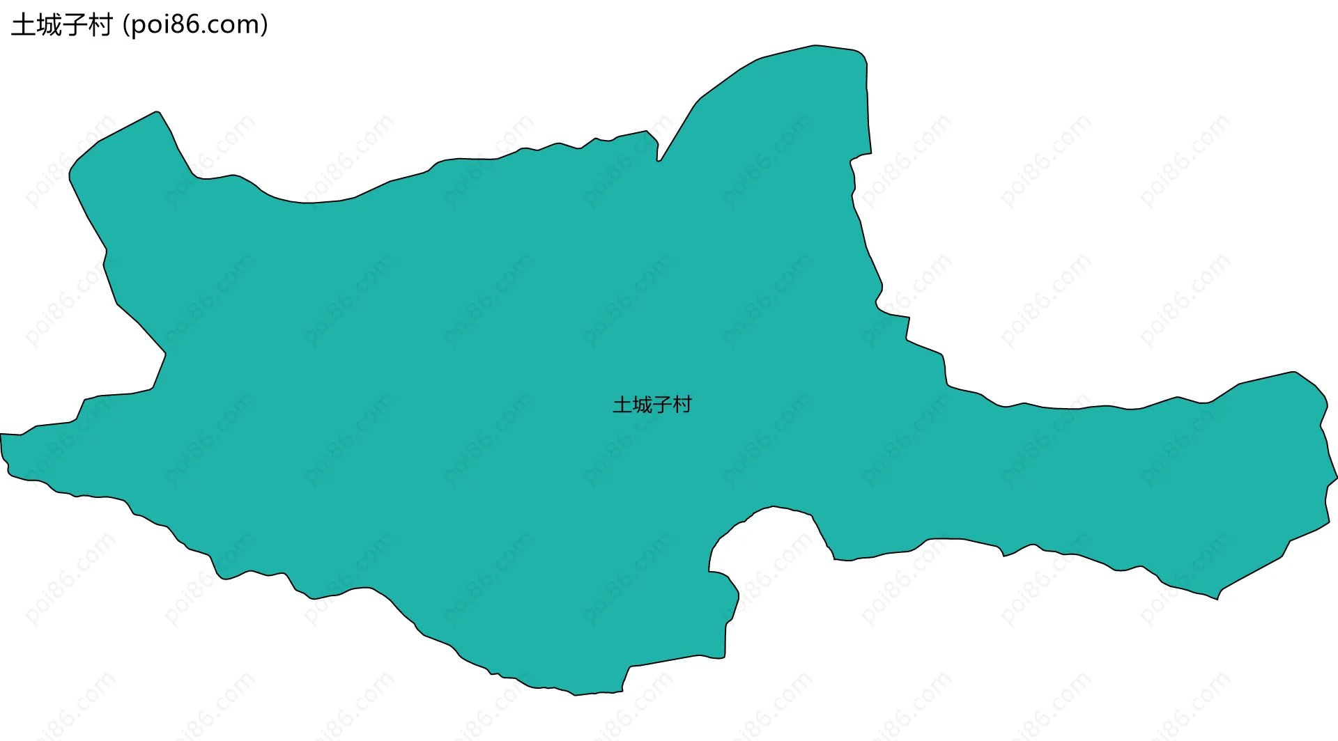 土城子村边界地图