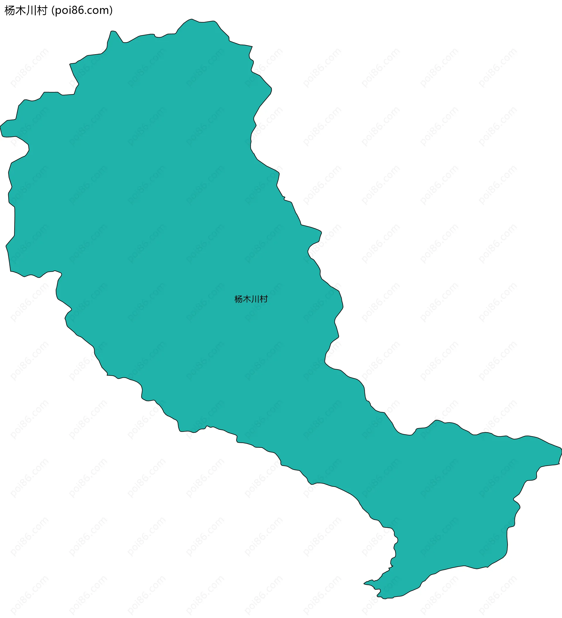 杨木川村边界地图