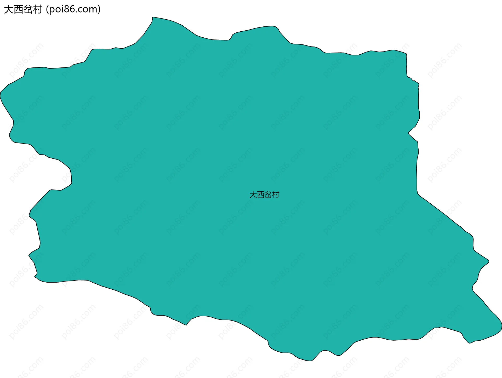 大西岔村边界地图