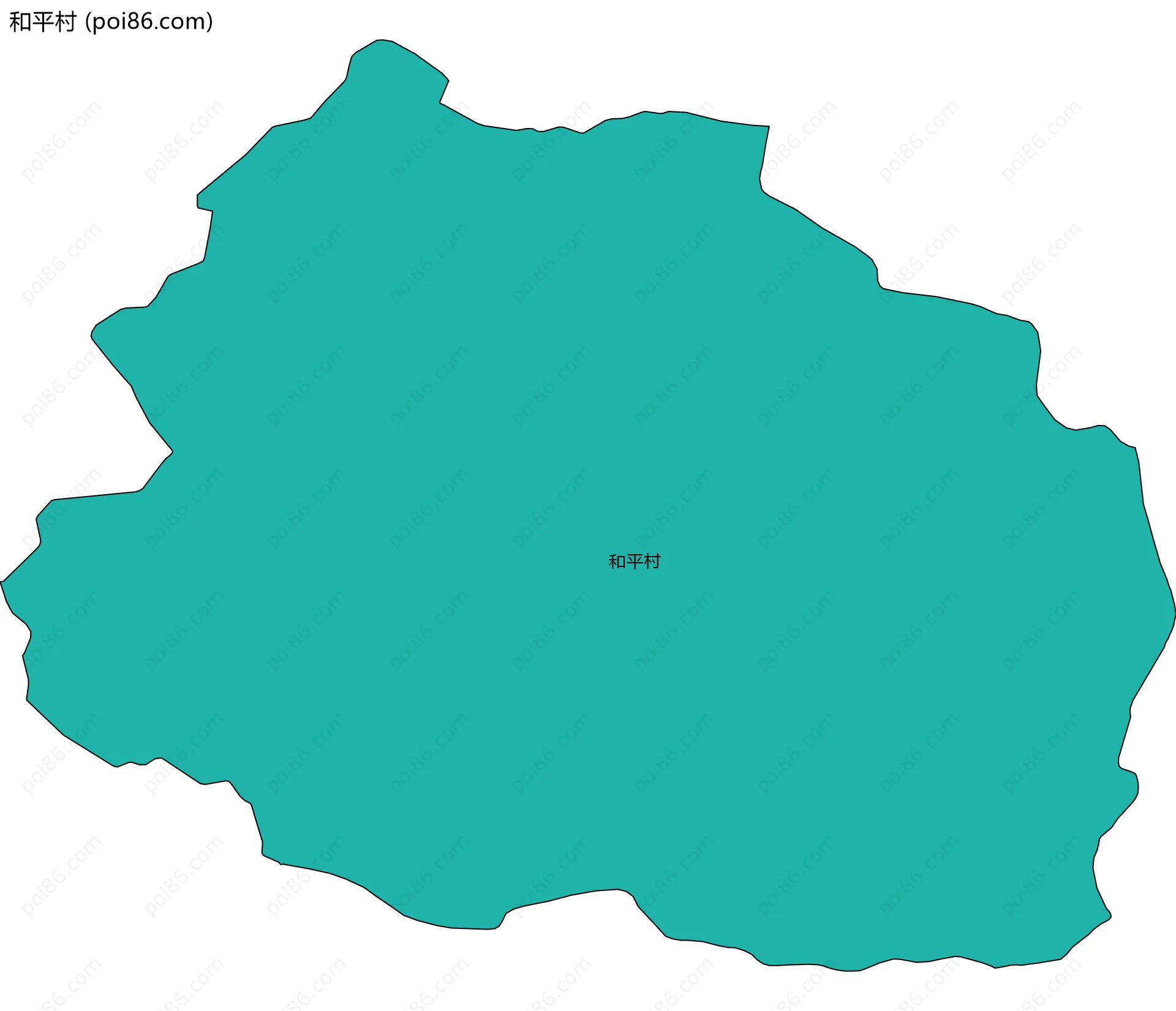 和平村边界地图